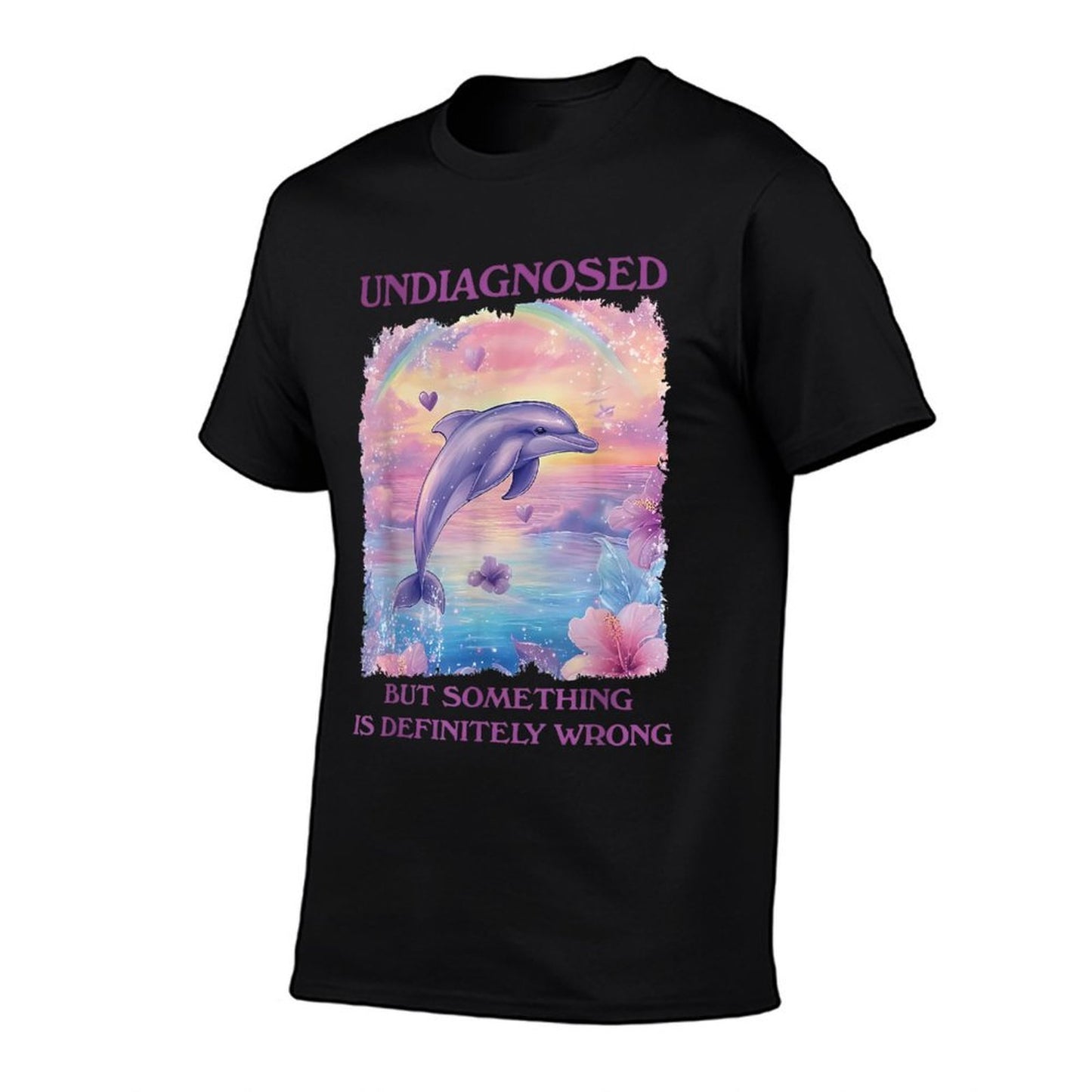 Undiagnosed But Something Aint Right Funny Meme Dolphin  Vintage-inspired T-Shirt