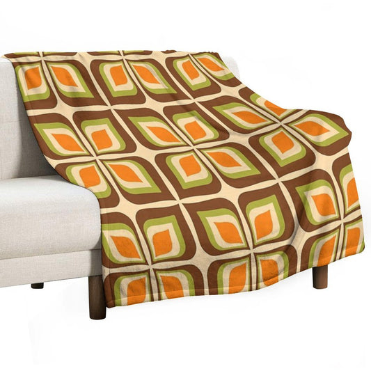 Retro Gradient Flower Pattern 725 Machine-washable Throw Blanket