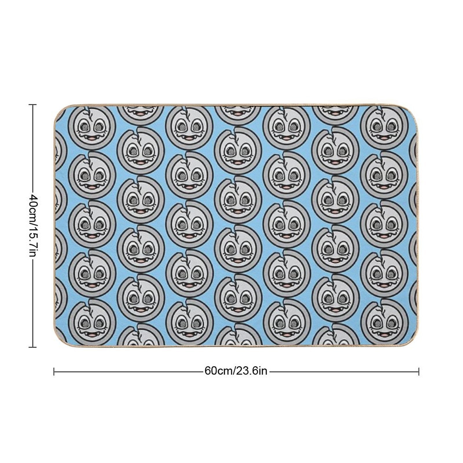 Spooky Cracked Silver Coin  Absorbent Bath Mat