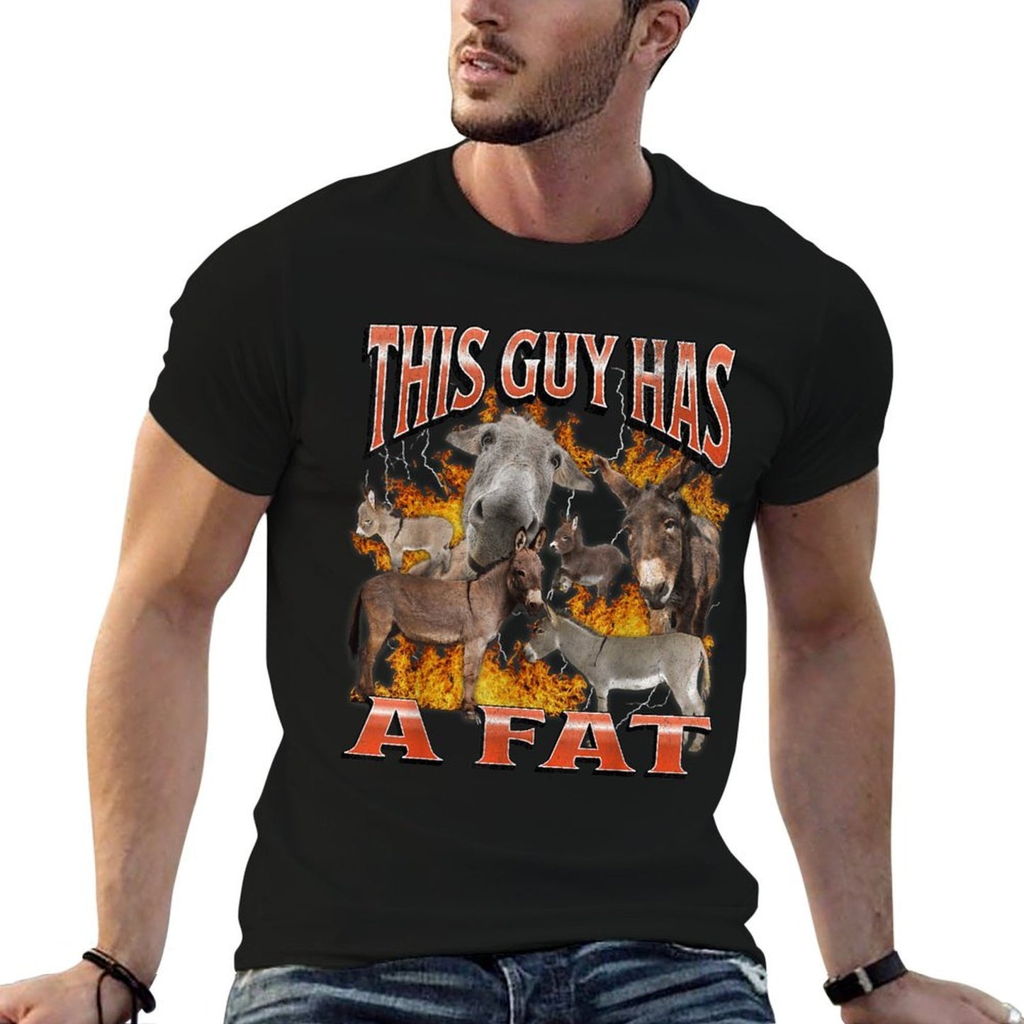 This Guy Funny Offensive Donkey Meme Bootleg High-quality Stitching T-Shirt