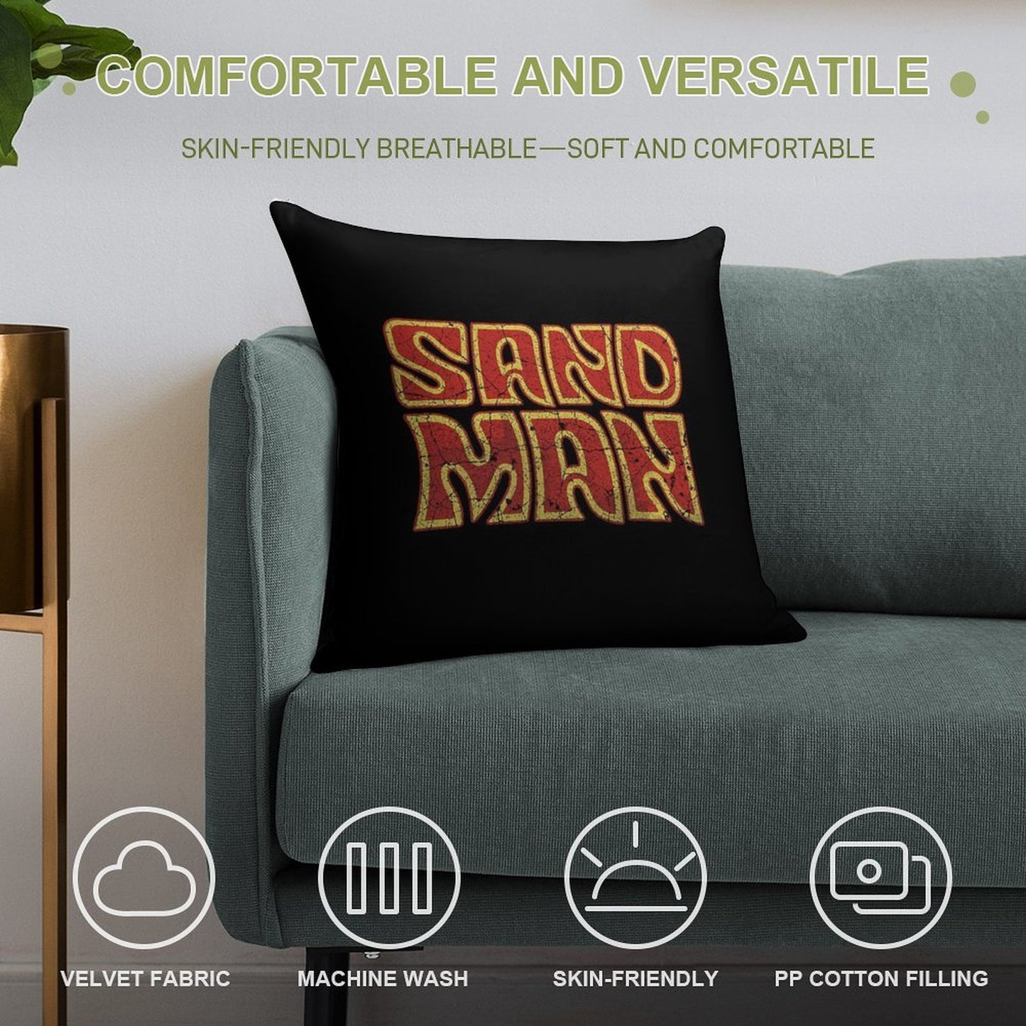 Sandman Soft Durable Construction Throw Pillow