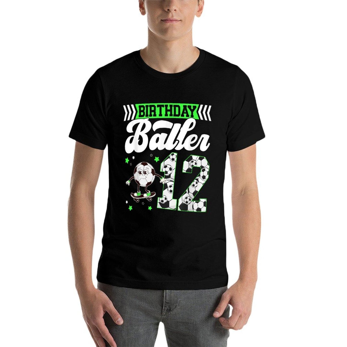 12th Soccer Birthday Party Twelve Year Old Soccer Player Quick-drying T-Shirt