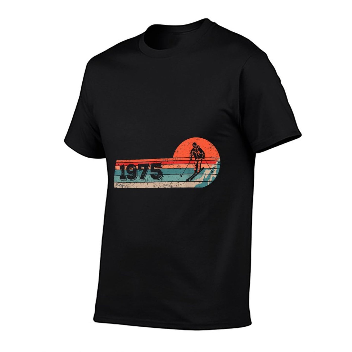 Skiers Skier Vintage Born 1975 Birthday Skiing Ski Summer-ready Fabric T-Shirt