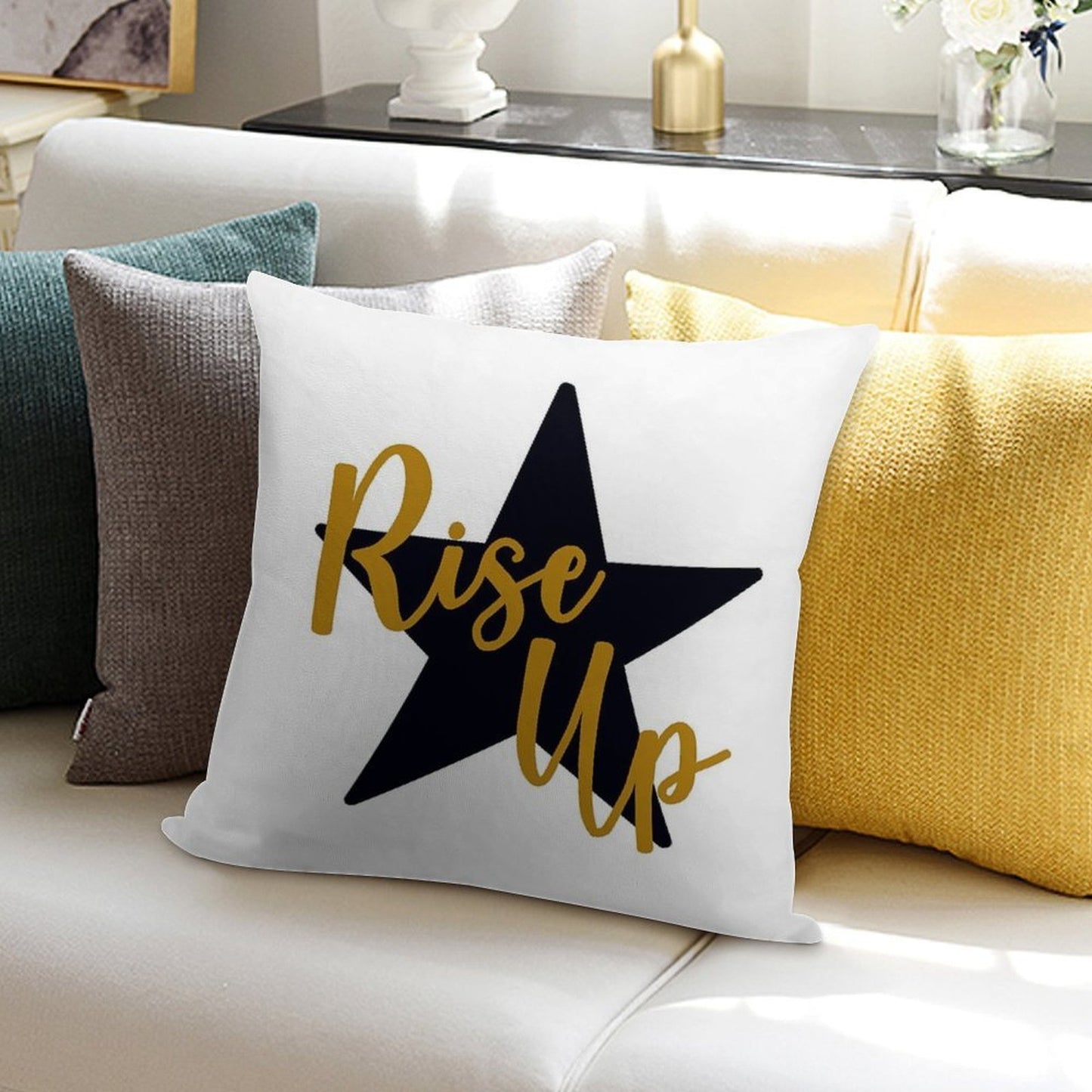 Rise Up Soft Home Decor Throw Pillow