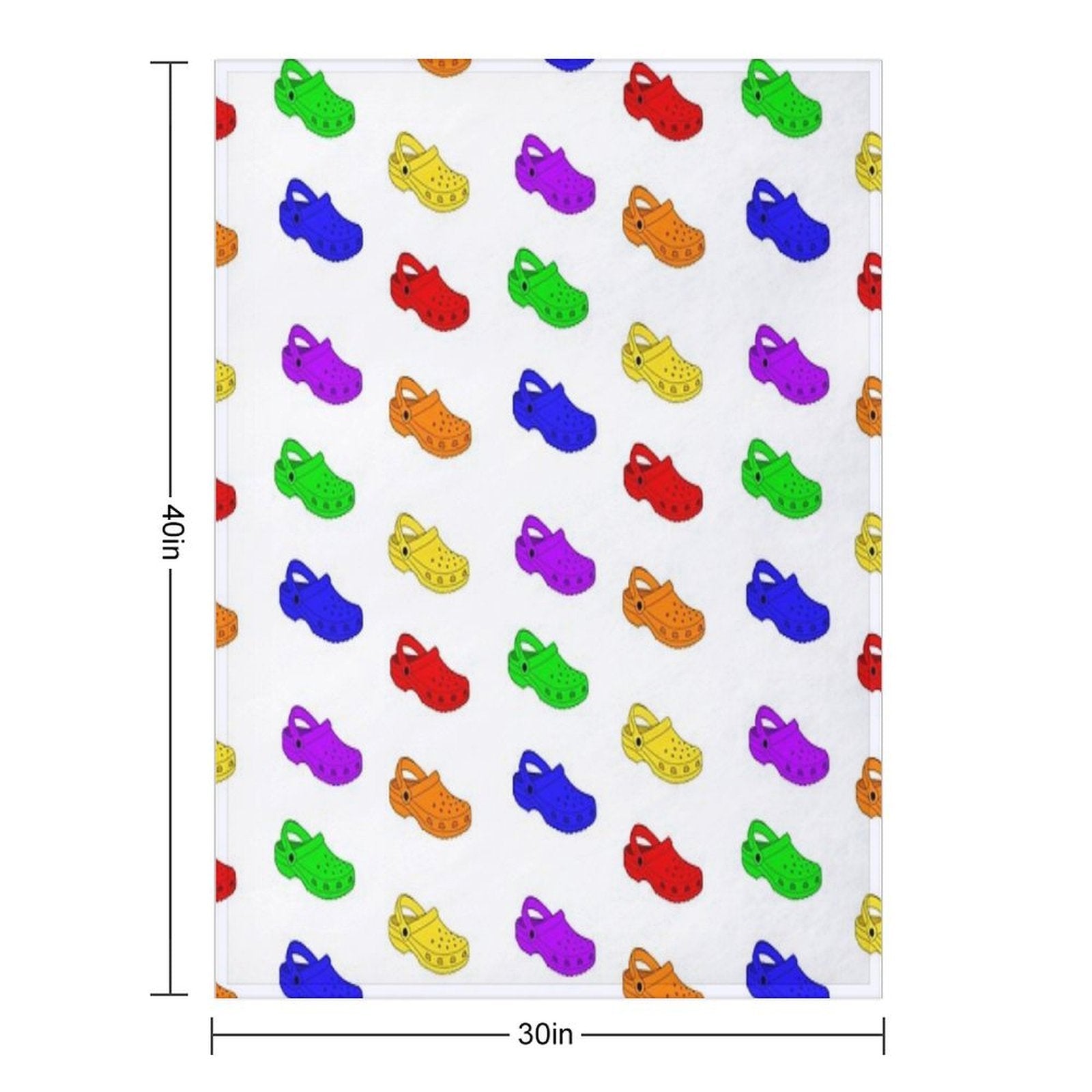 Rainbow Crocs Pack Comfort Throw Blanket