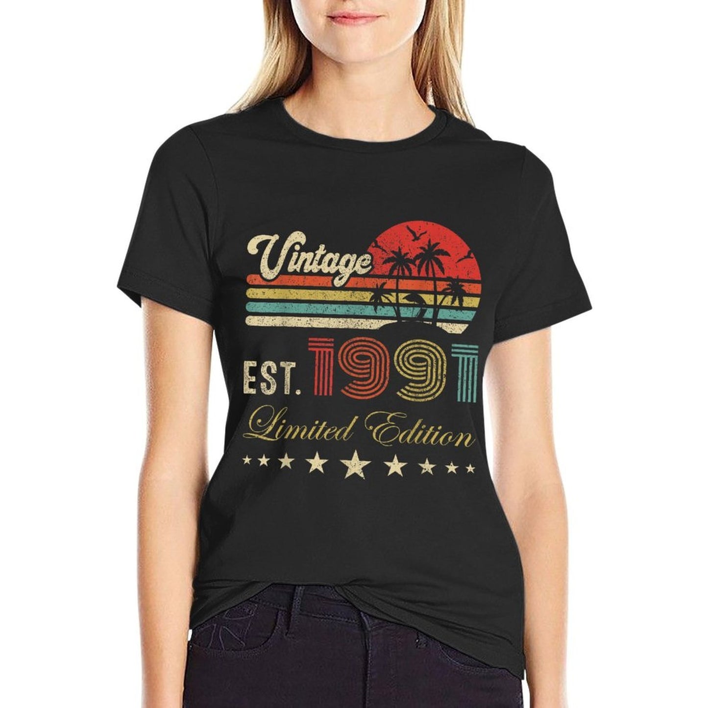 34th Birthday Born 1991 Vintage Limited Edition 34 Birthday Durable T-Shirt