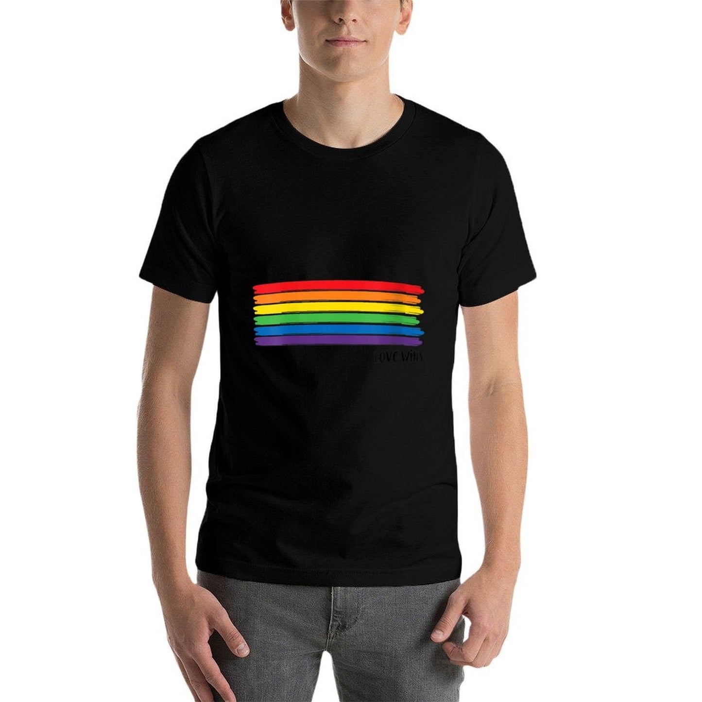 Womens Love Wins LGBTQ Pride Month Heathered Texture T-Shirt