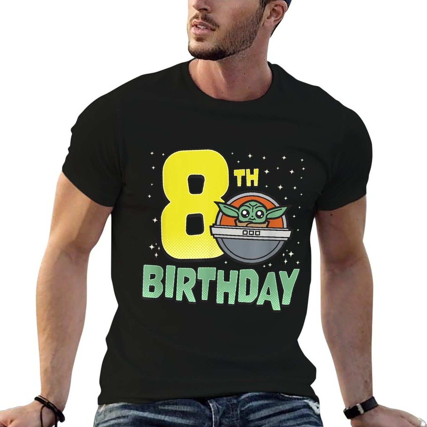 Star Wars The Mandalorian Grogu 8th Birthday Hovering Pram Affordable Price T-Shirt