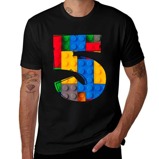 5 Year Old Blocks Building Master Builder 5th Birthday Boy  Soft T-Shirt