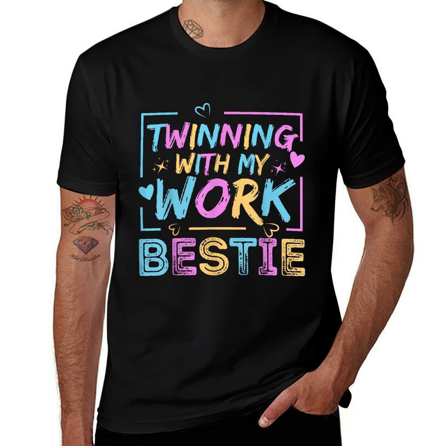 Twinning With My Work Bestie Spirit Week Best Friend Twin Easy-care T-Shirt