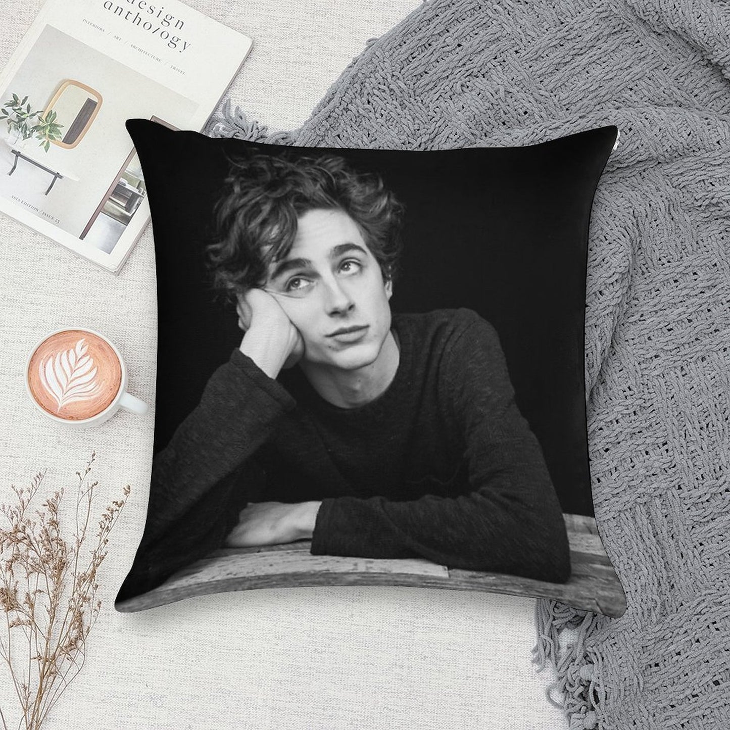 Timothee Chalamet Soft Ultra-Soft Texture Throw Pillow