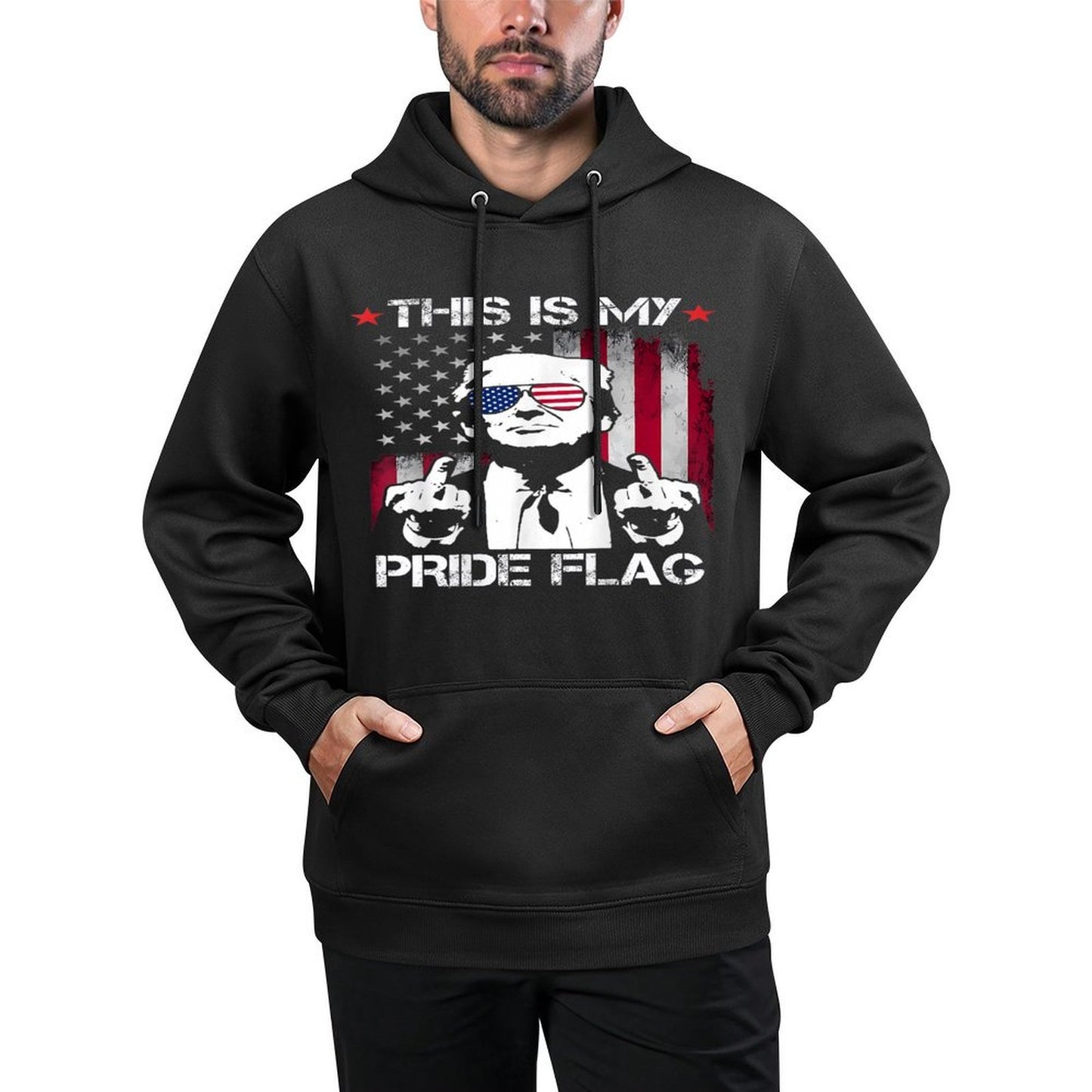 This Is My Pride USA American 4th Of July On Back Shape Retention Hoodie