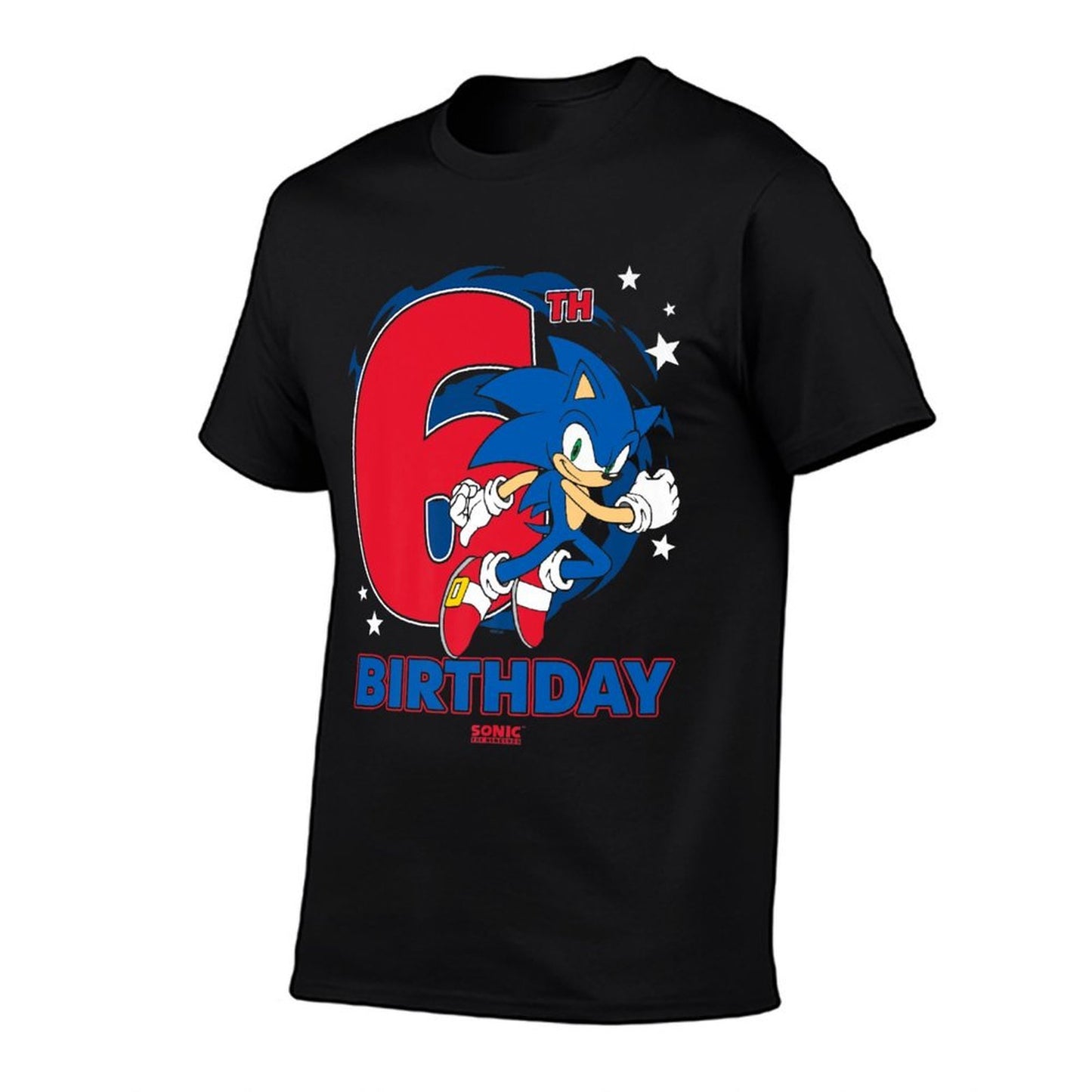 Sonic The Hedgehog Epic Sonic 6th Birthday Big Chest Logo Premium Rolled Sleeves T-Shirt