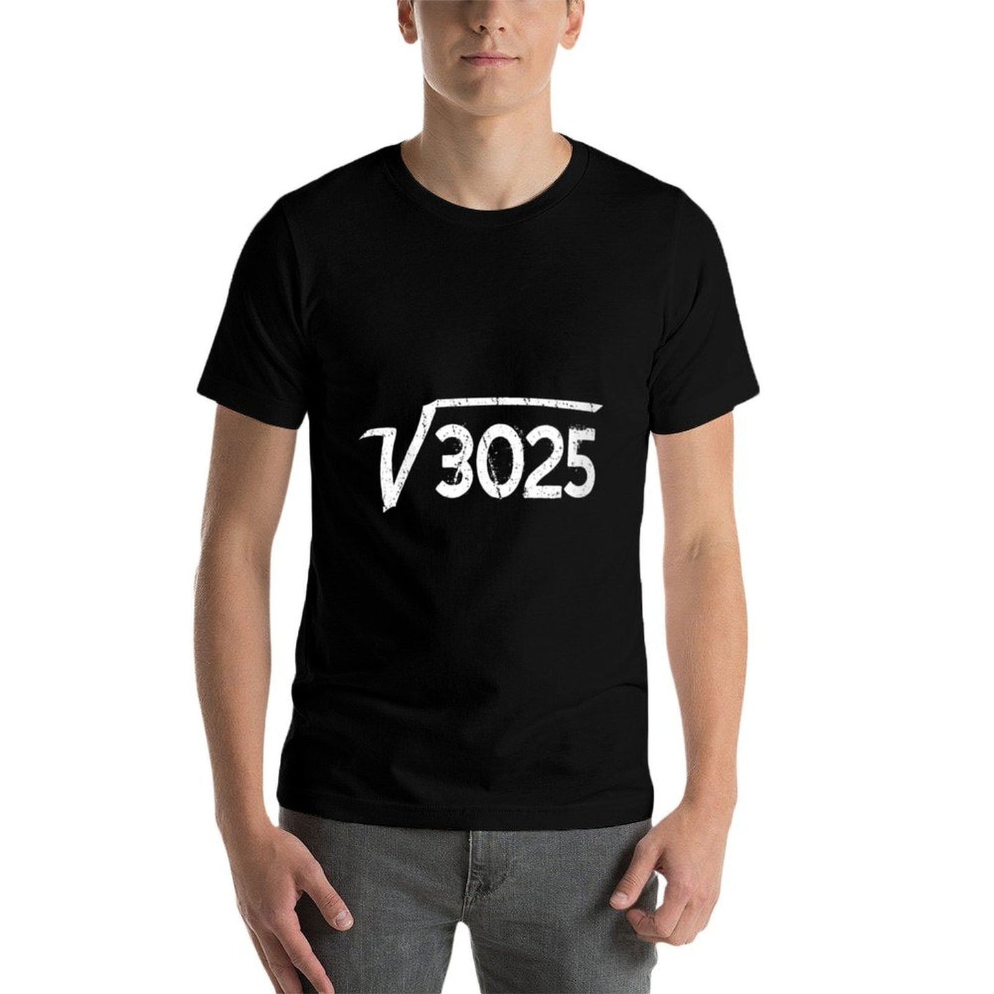 Womens 50th Birthday Square Root of 3025 Maths Wrinkle-resistant T-Shirt