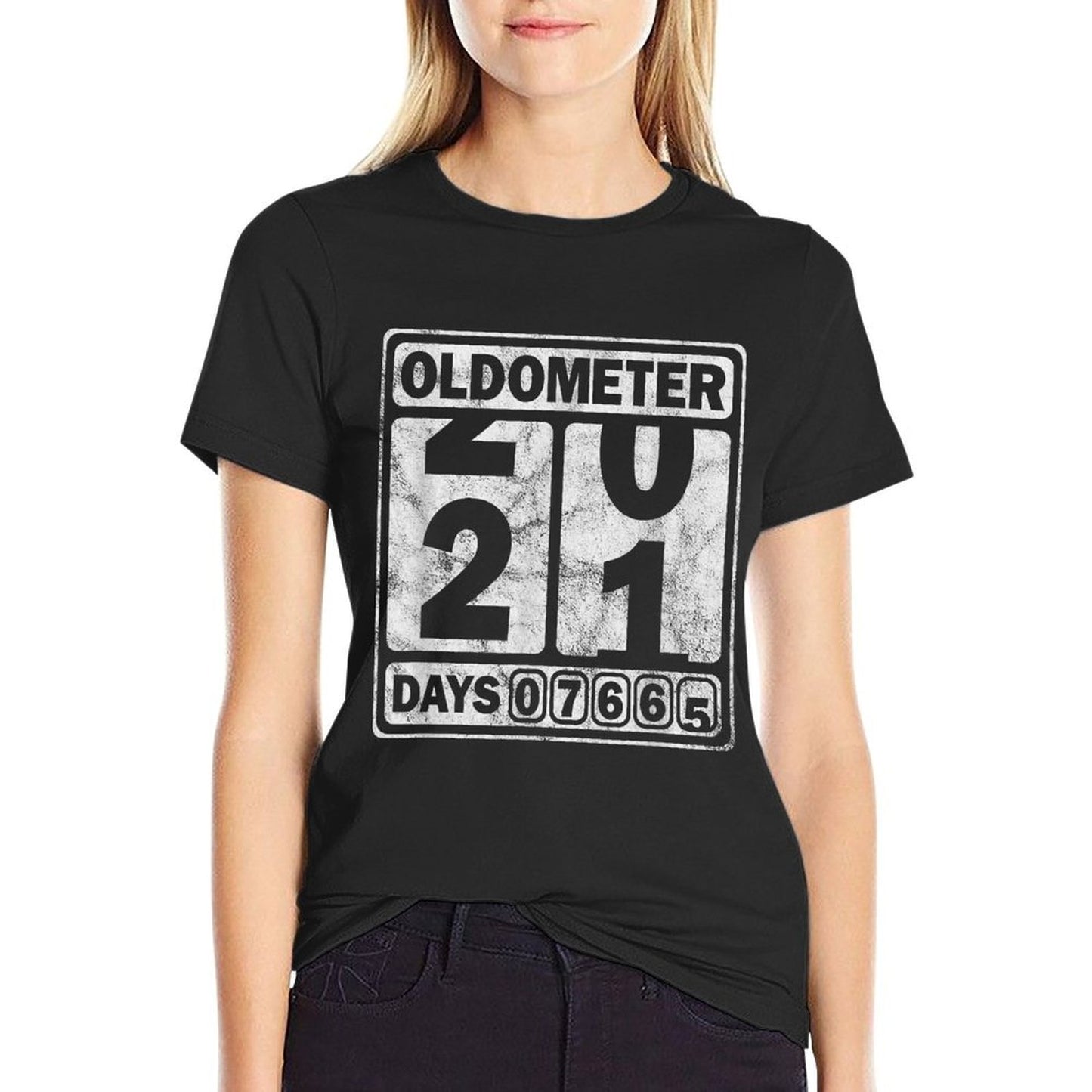 21st Birthday Funny Oldometer Car Racing Motorsport Trendy Pattern T-Shirt