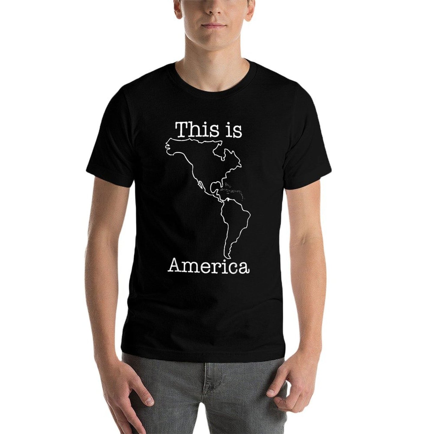 This Is America An Entire Continent Slim-fit Cut T-Shirt