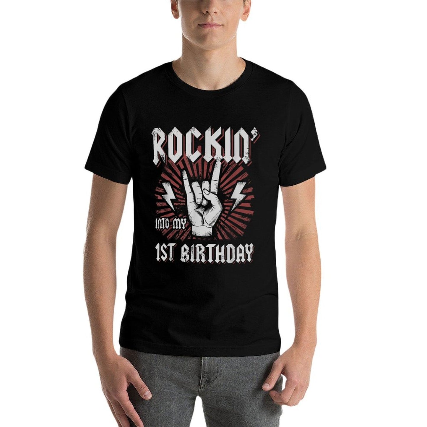 Rockstar Birthday Rock Star Themed Rocker 1st Birthday Relaxed-fit T-Shirt