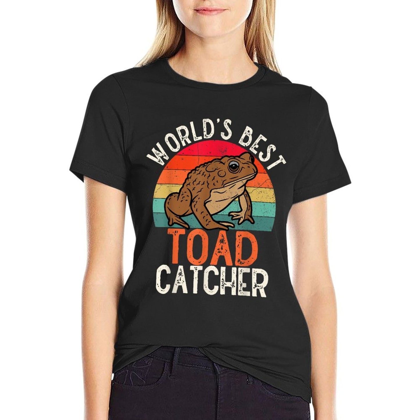 Worlds Best Toad Catcher Kids Boy Funny Amphibian Toad Affordable Price T-Shirt