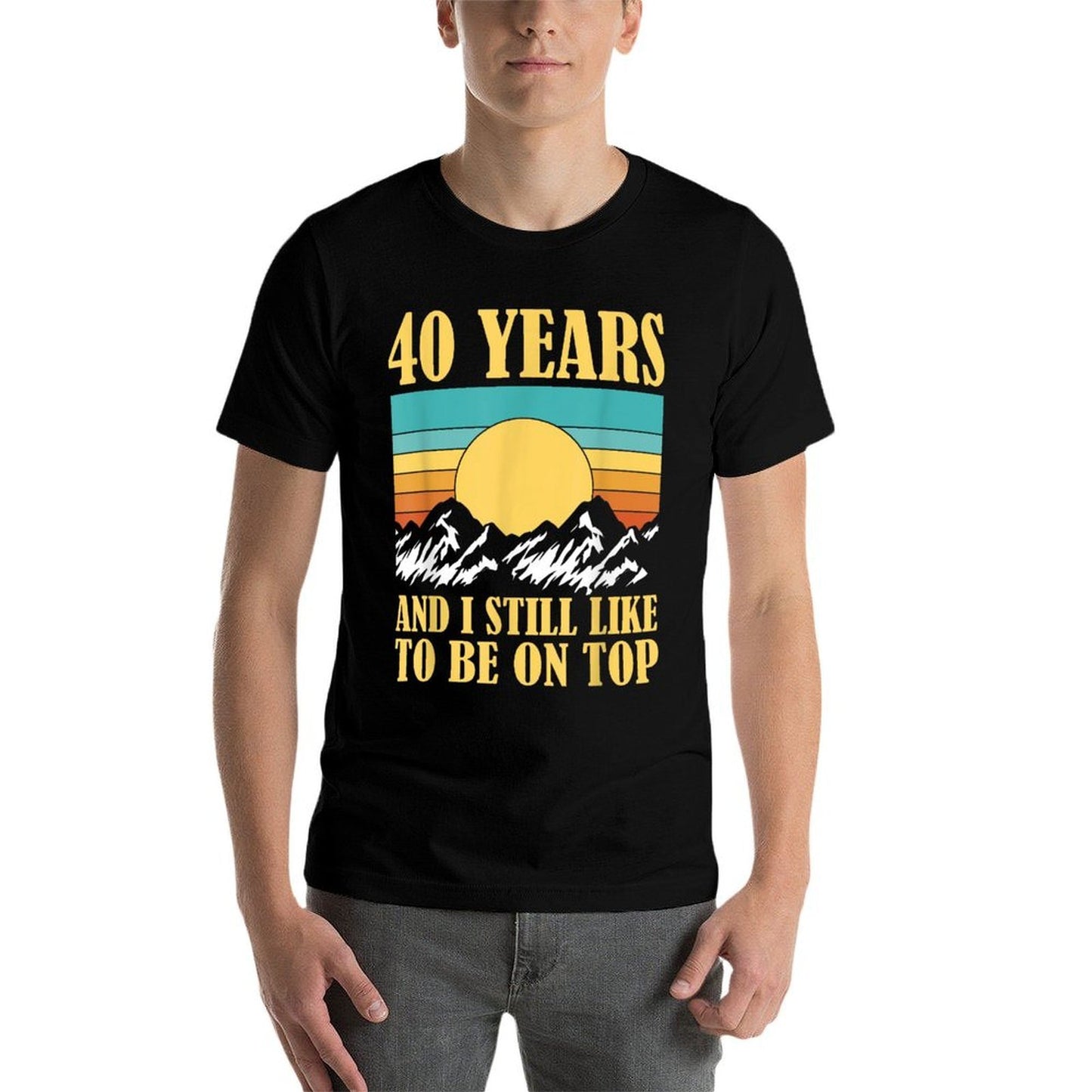 40 Year Old Vintage Hiking 40th Birthday Wrinkle-resistant T-Shirt