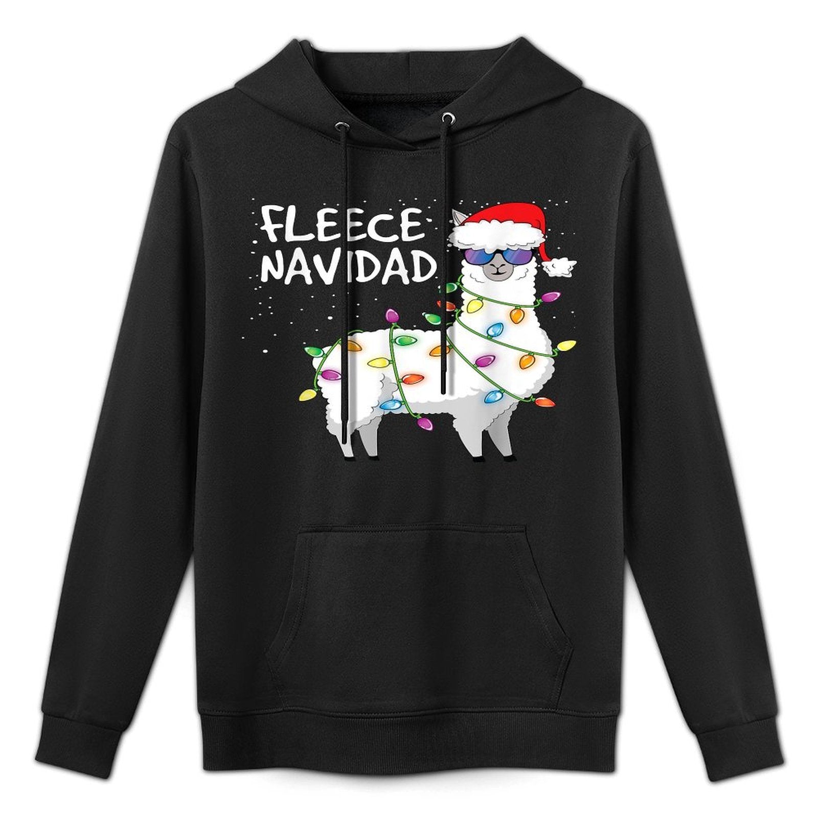 Fleece Navidad Funny Christmas Navidad Llama Versatile Streetwear Hoodie