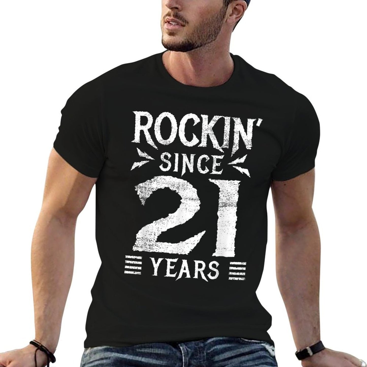 21 Year Old Rocker 21st Birthday Lightweight T-Shirt