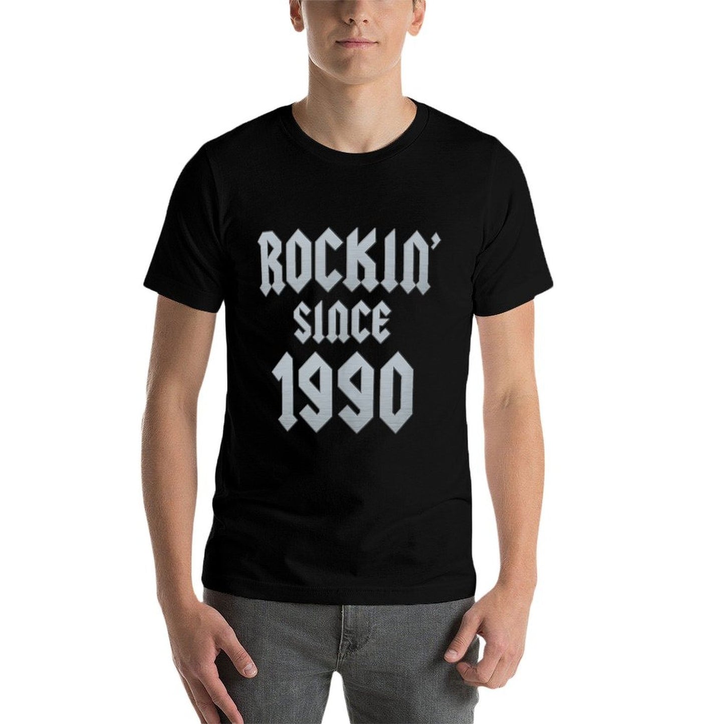 35 Year Old Rockin' Since 1990 35th Birthday Fade-proof Color T-Shirt