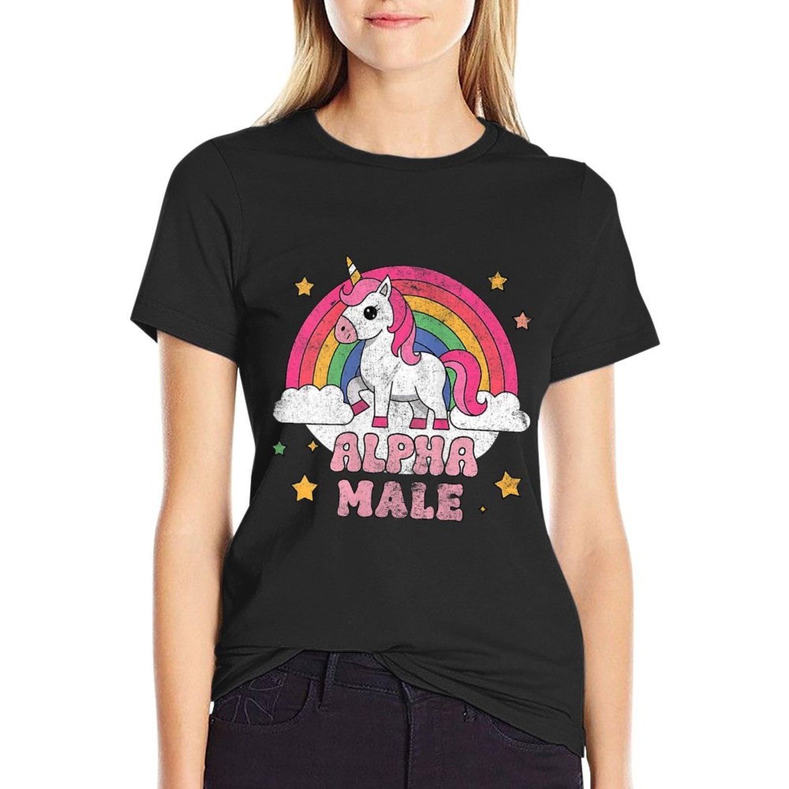 Alpha Male Unicorn  Heathered Texture T-Shirt