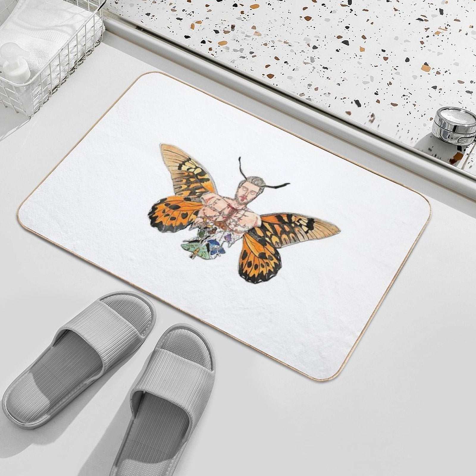 Butterfly Out  Non-Slip Bath Mat