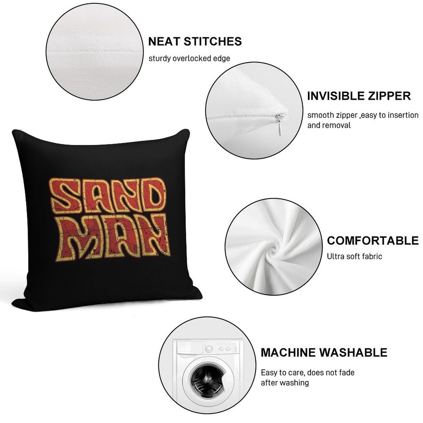 Sandman Soft Durable Construction Throw Pillow