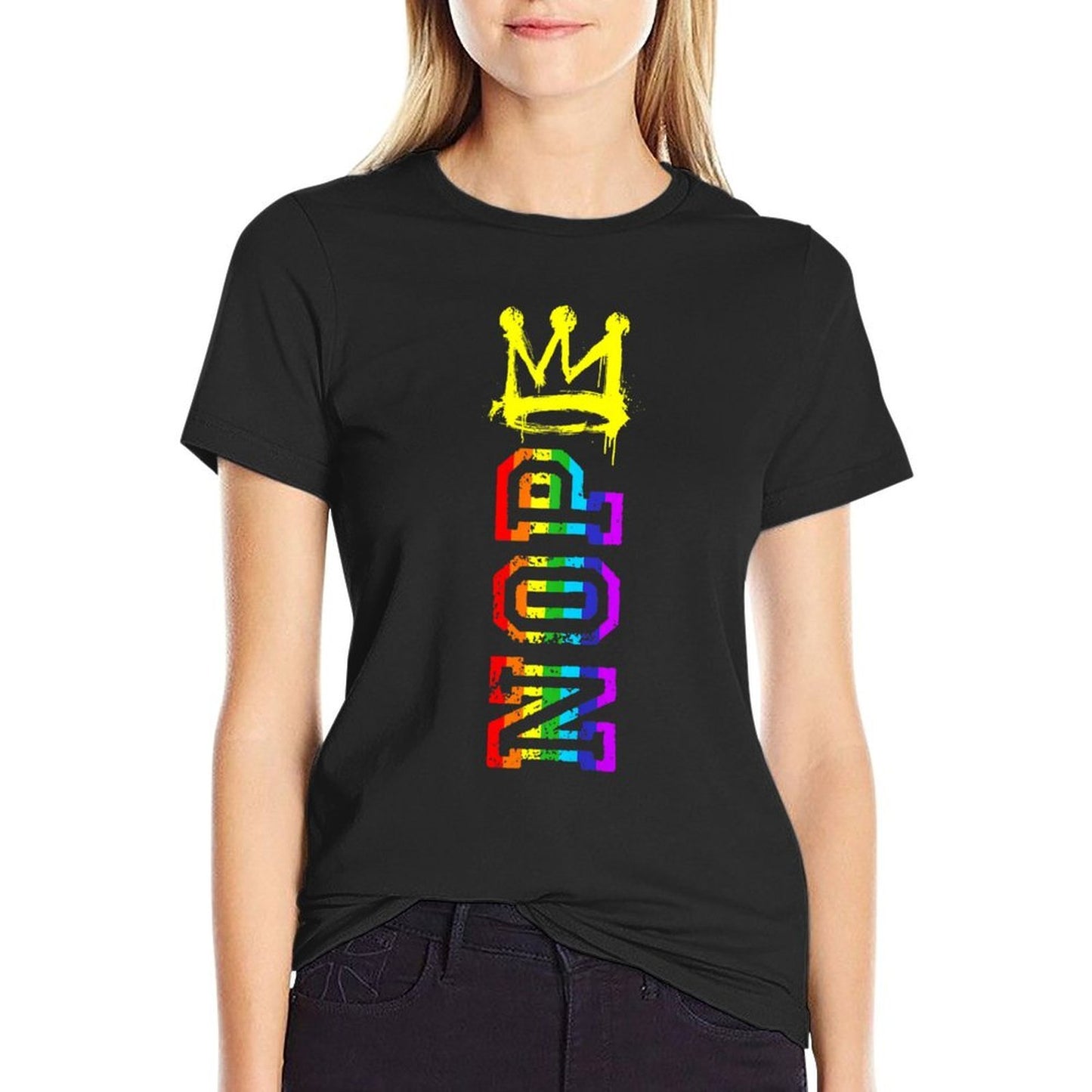 Womens No Kings Protest Sign Vertical LGBT Pride Men Women Trendy Pattern T-Shirt