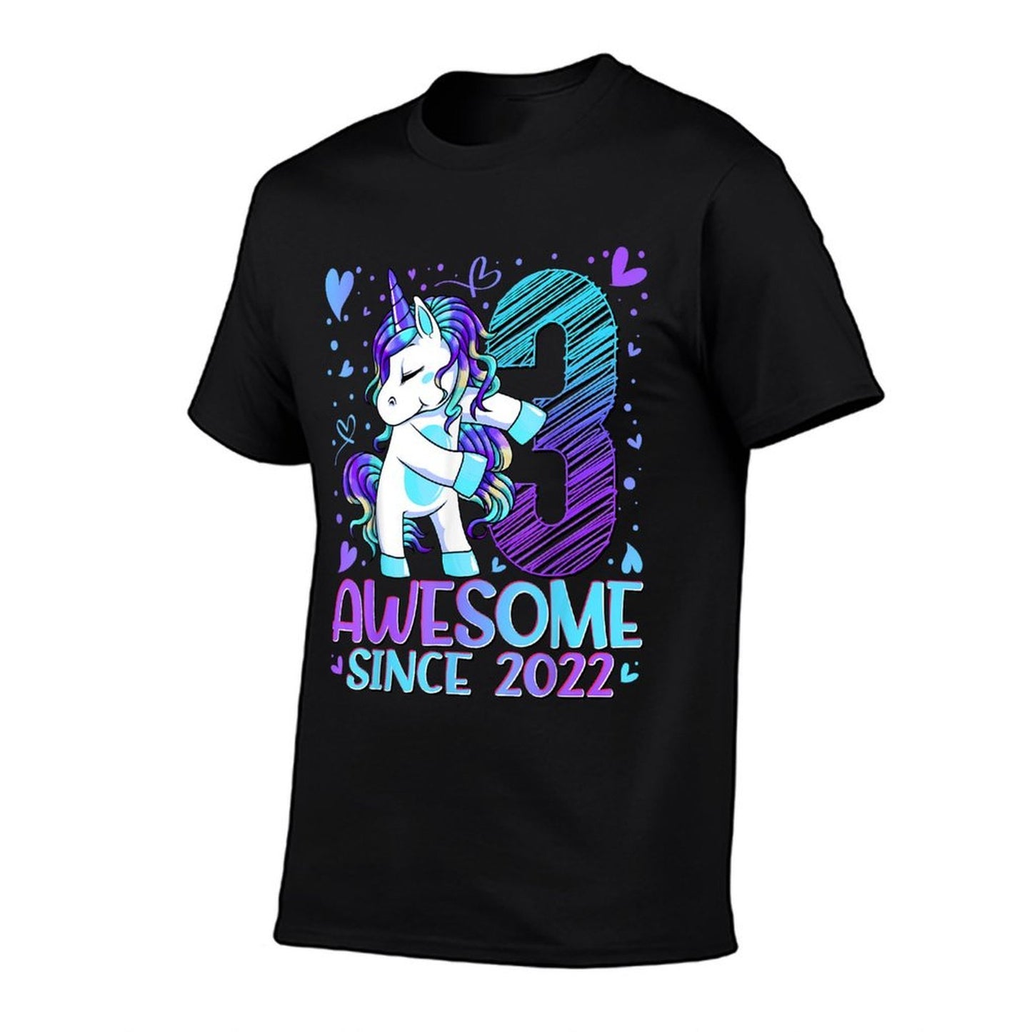 3 Year Old Unicorn Gifts For Girls 3rd Birthday Girl Party Wrinkle-resistant T-Shirt