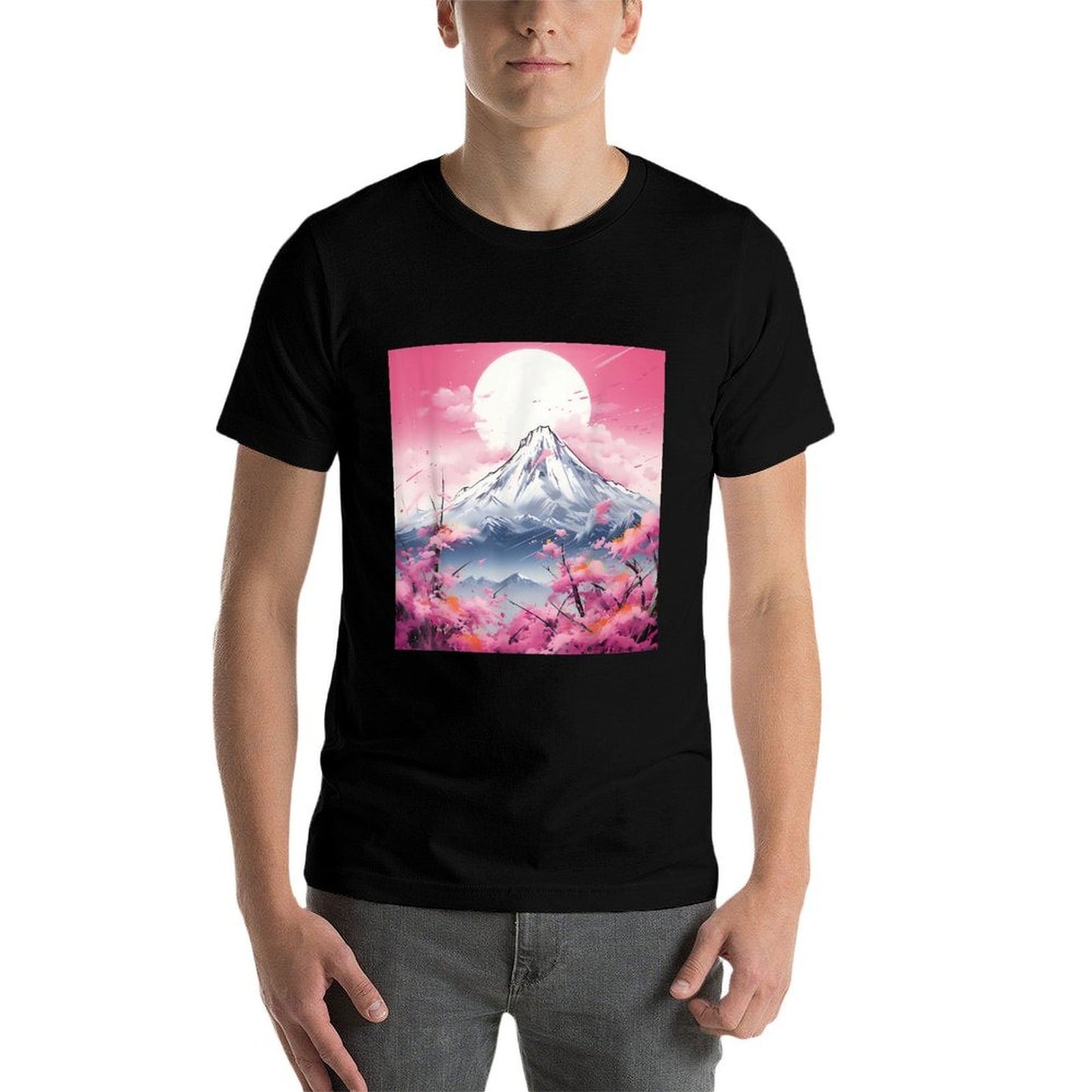 Sakura Reverie Japanese Petals Unfold in Twilight Peaks Affordable Price T-Shirt