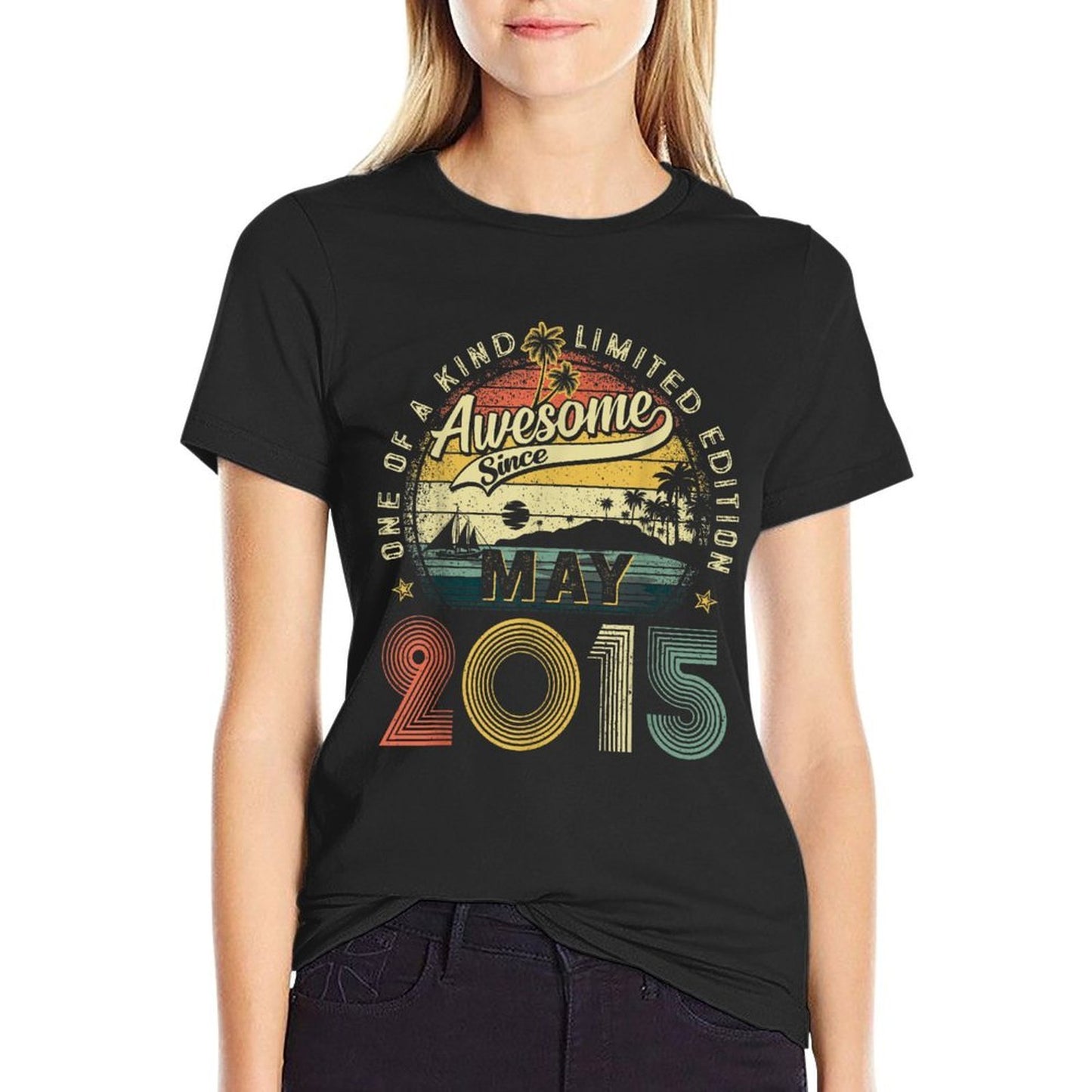 10 Years Old Vintage Made In May 2015 10th Birthday Boy Girl Easy-care T-Shirt