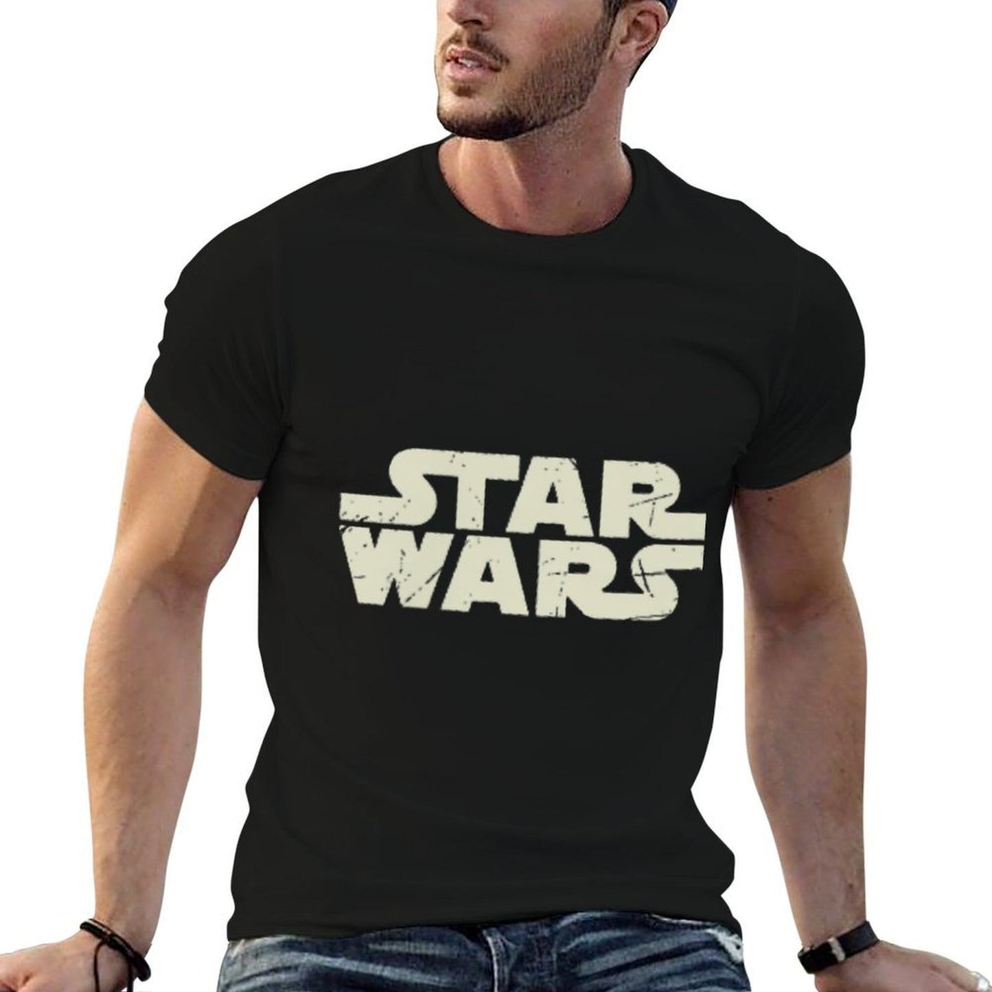 Star Wars Retro Pocket Logo Front And Back Summer-ready Fabric T-Shirt