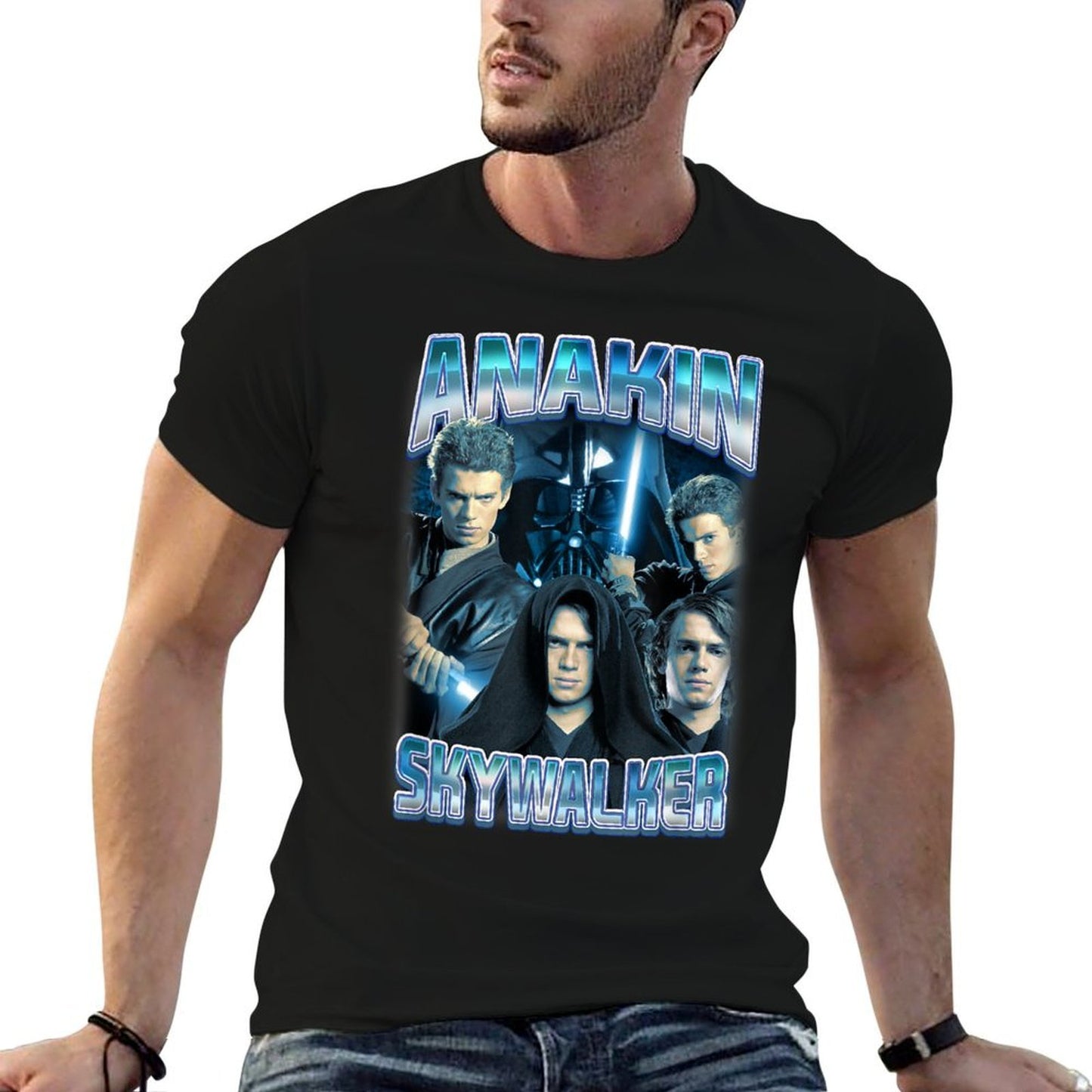 Star Wars Classic Anakin Skywalker Photo Collage Poster Affordable Price T-Shirt