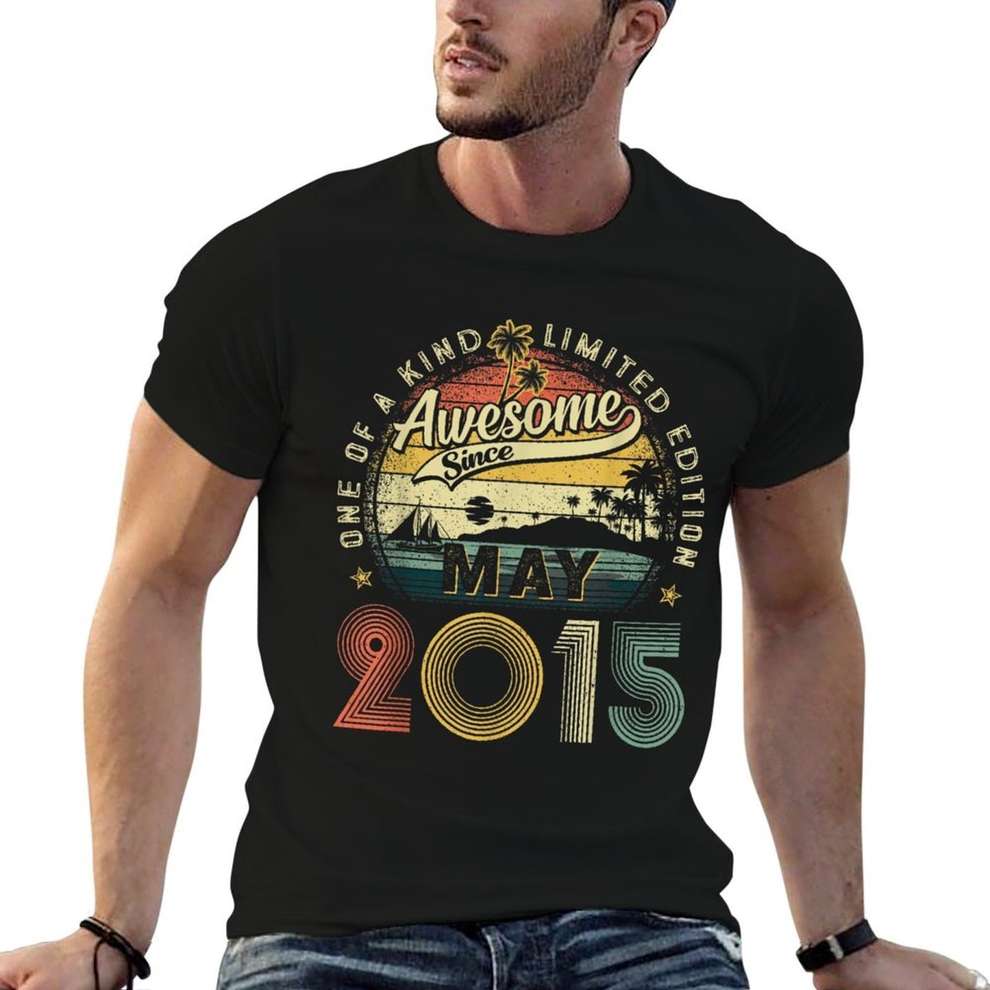 10 Years Old Vintage Made In May 2015 10th Birthday Boy Girl Easy-care T-Shirt