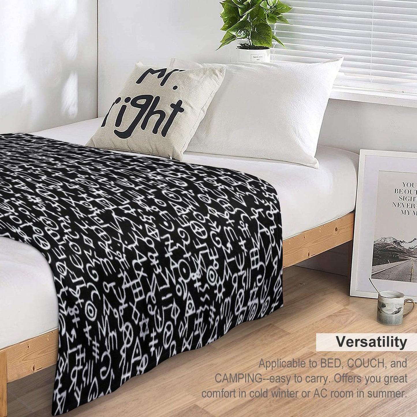 Viking Tribal Design Versatility Throw Blanket