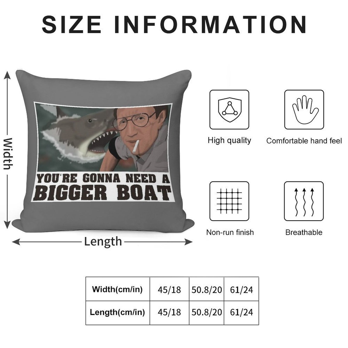 You're Gonna Need A Bigger Boat - Jaws Soft Style Accent Throw Pillow