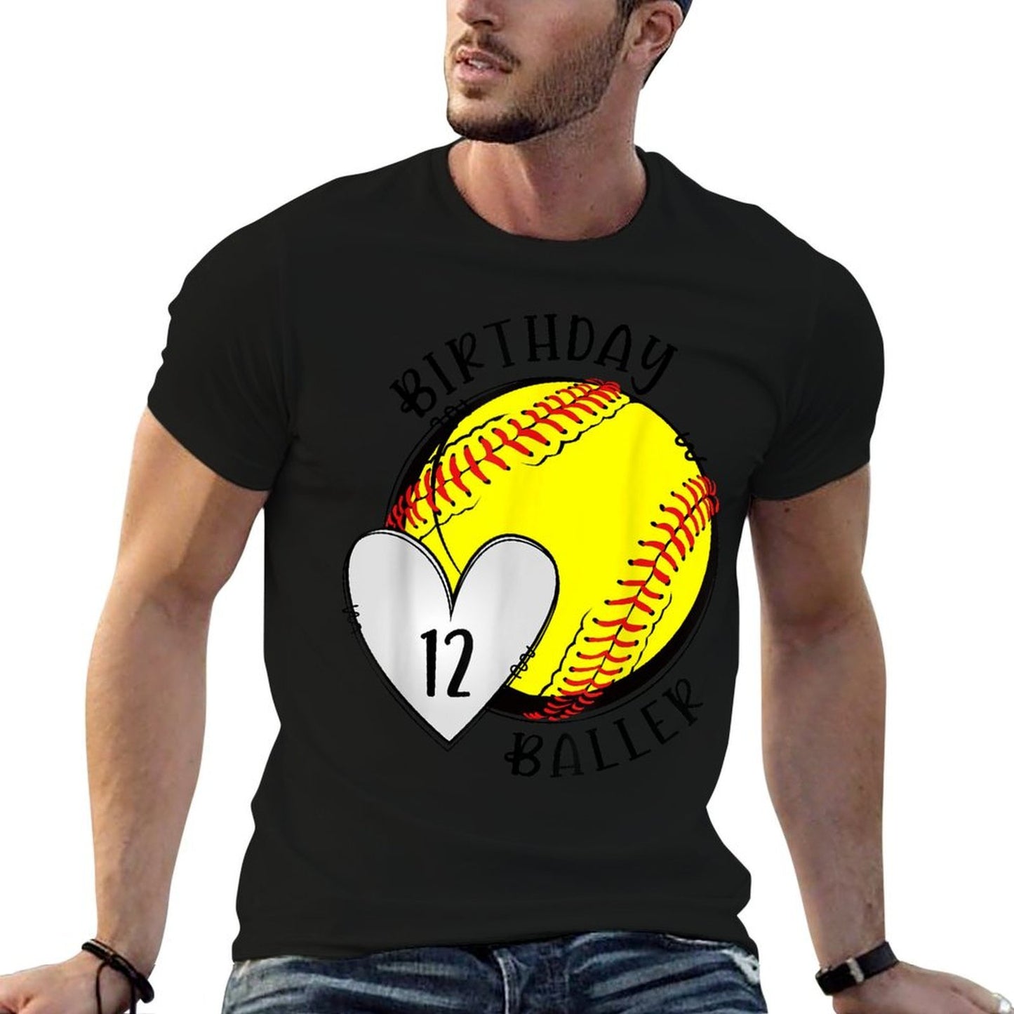 12th Birthday Softball Girl Twelve Year Old Softball Player Affordable Price T-Shirt