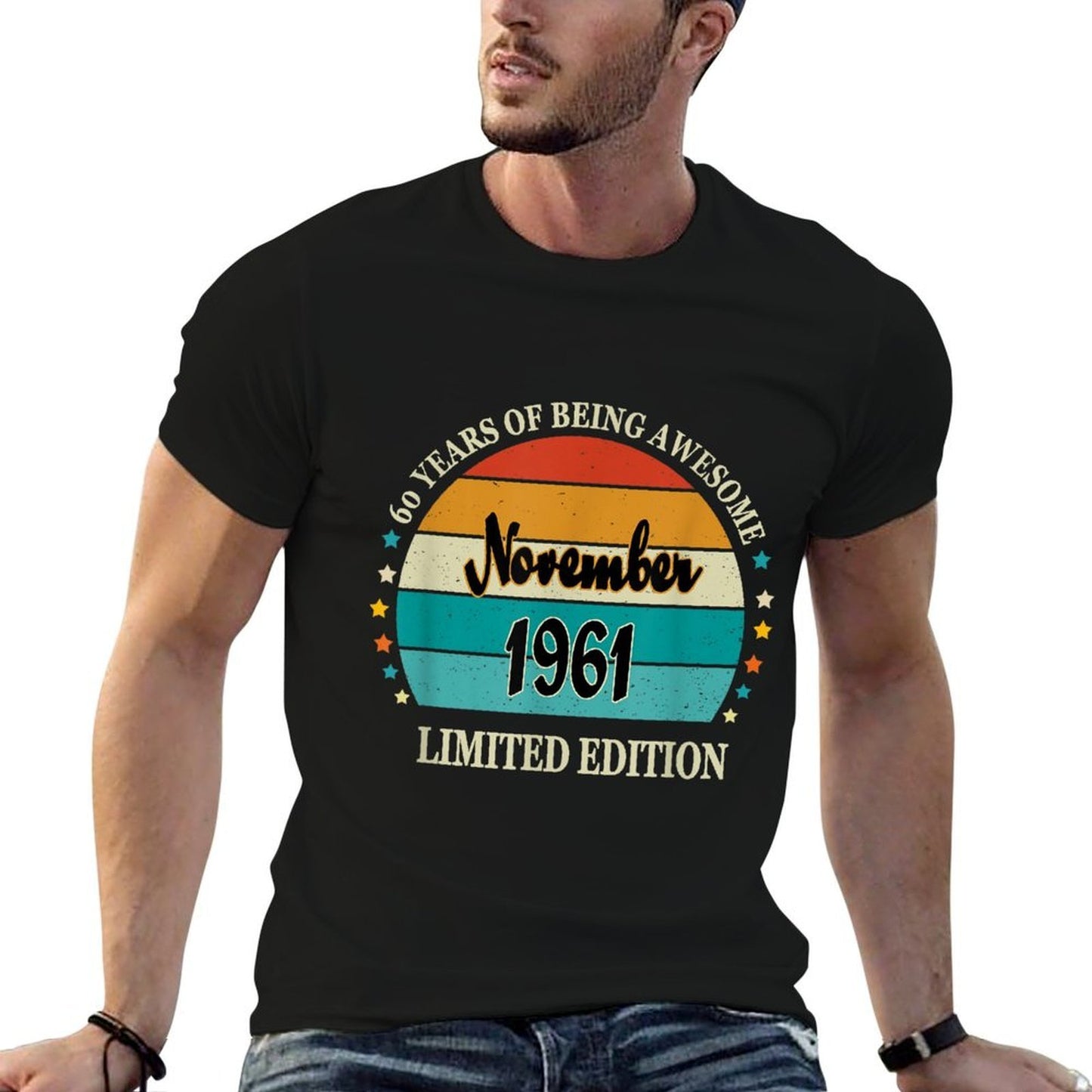 Retro November 1961 60 Years of Being Awesome 60th Birthday  Affordable Price T-Shirt