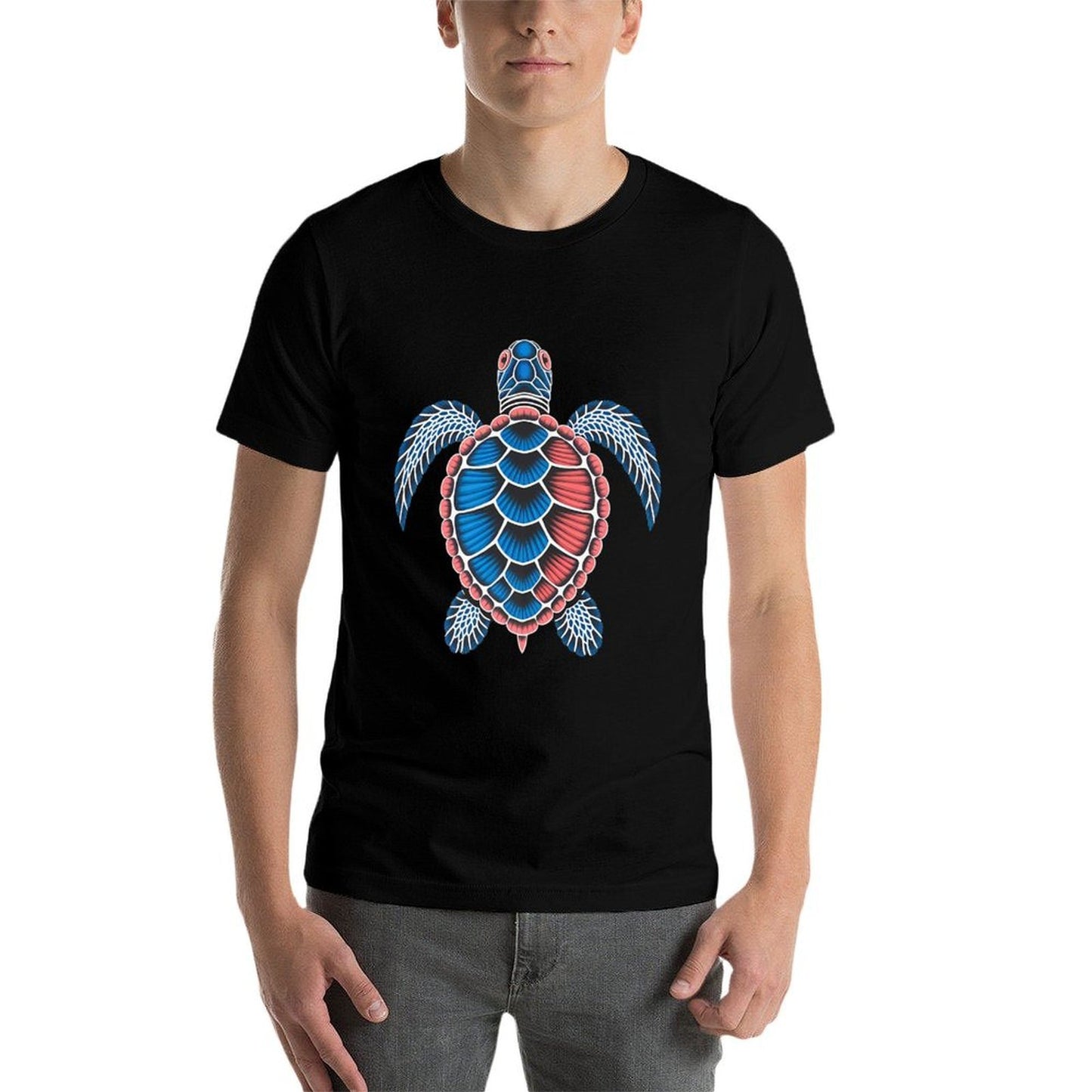 Tribal Design for Sea Turtle Lovers - Maori Sun Tribal Premium Moisture-wicking T-Shirt