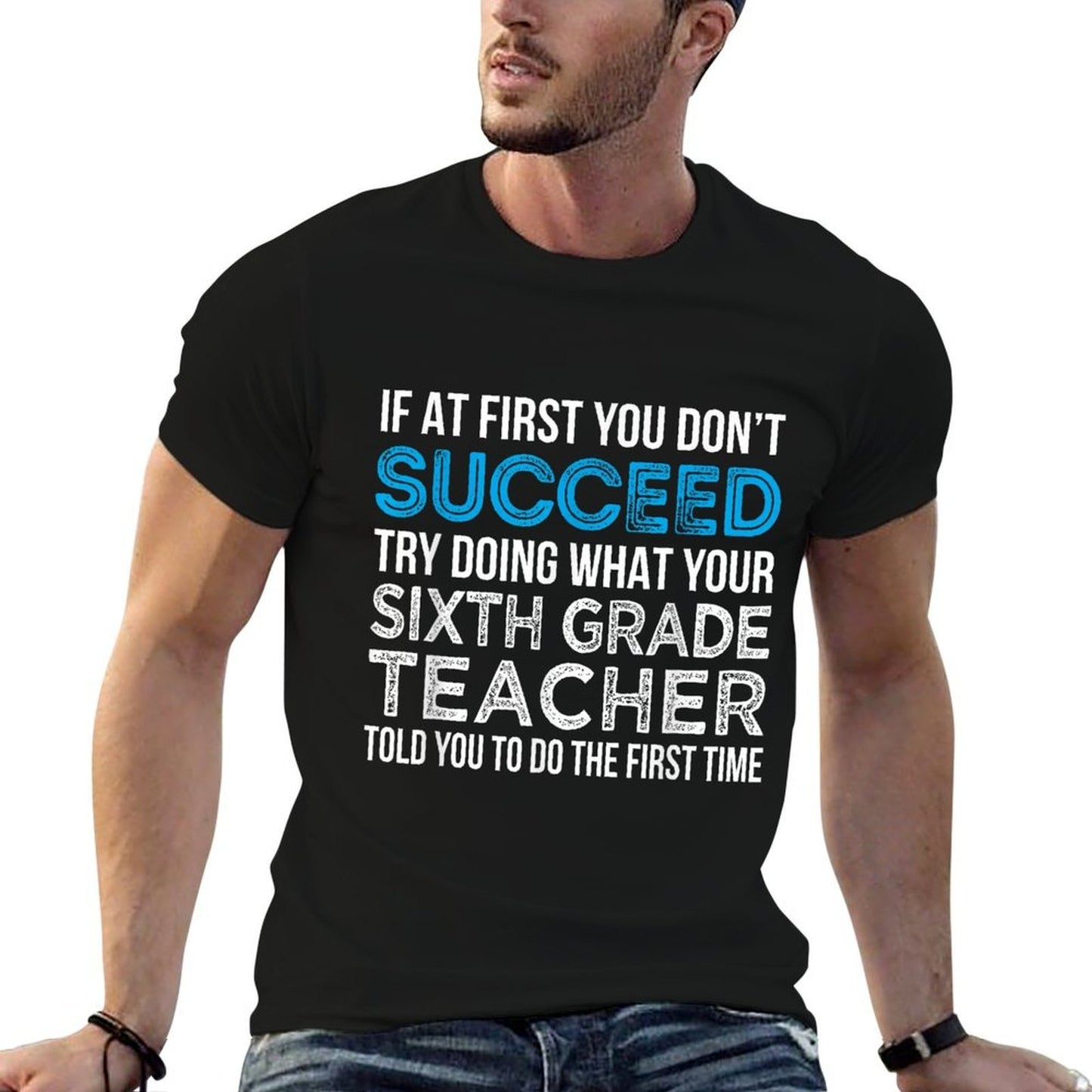 Sixth Grade Teacher Funny 6th Grade Teacher Gift Moisture-wicking T-Shirt