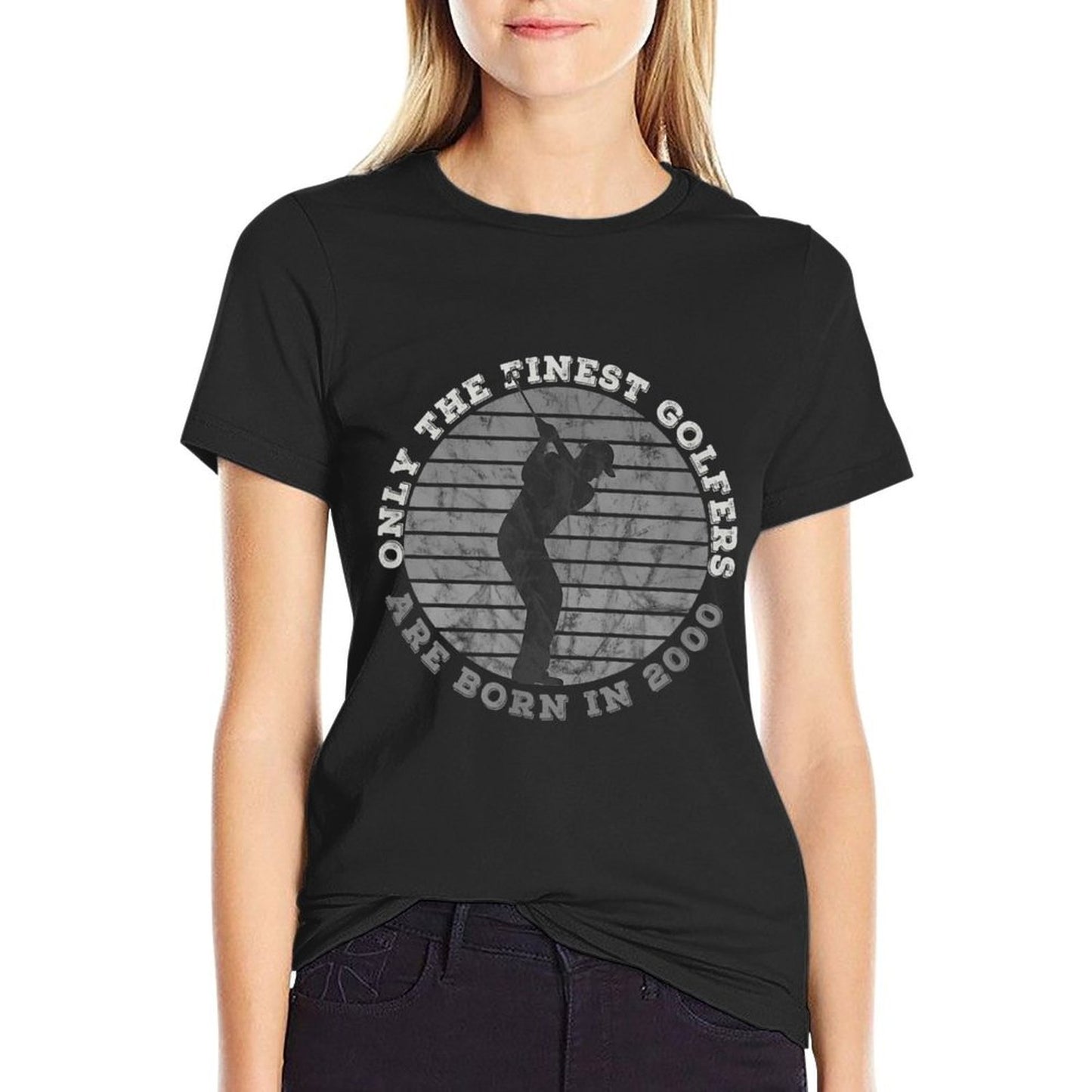 21 Year Old Gifts Golf Finest Golfer Born 2000 21st Birthday Slim-fit Cut T-Shirt