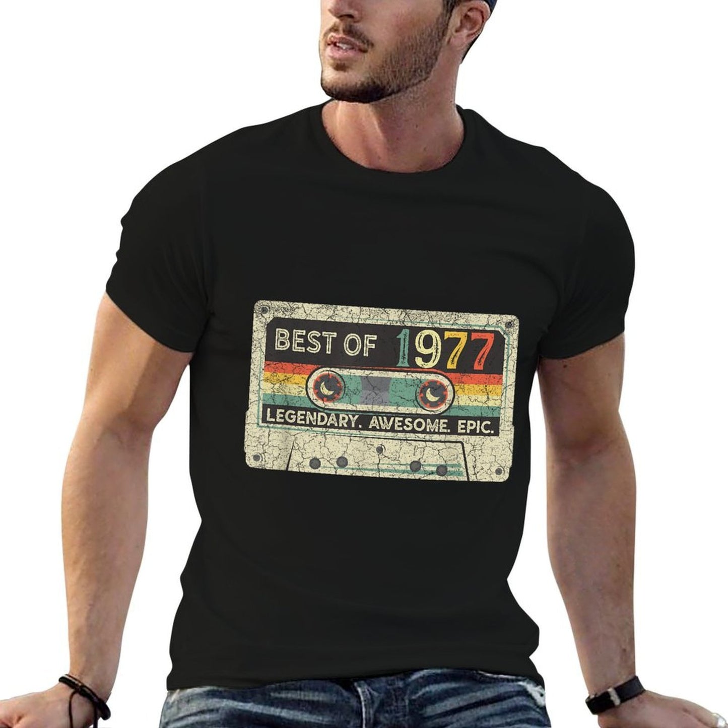 Vintage 1977 Limited Edition Cassette Tape 45th Birthday Wrinkle-resistant T-Shirt