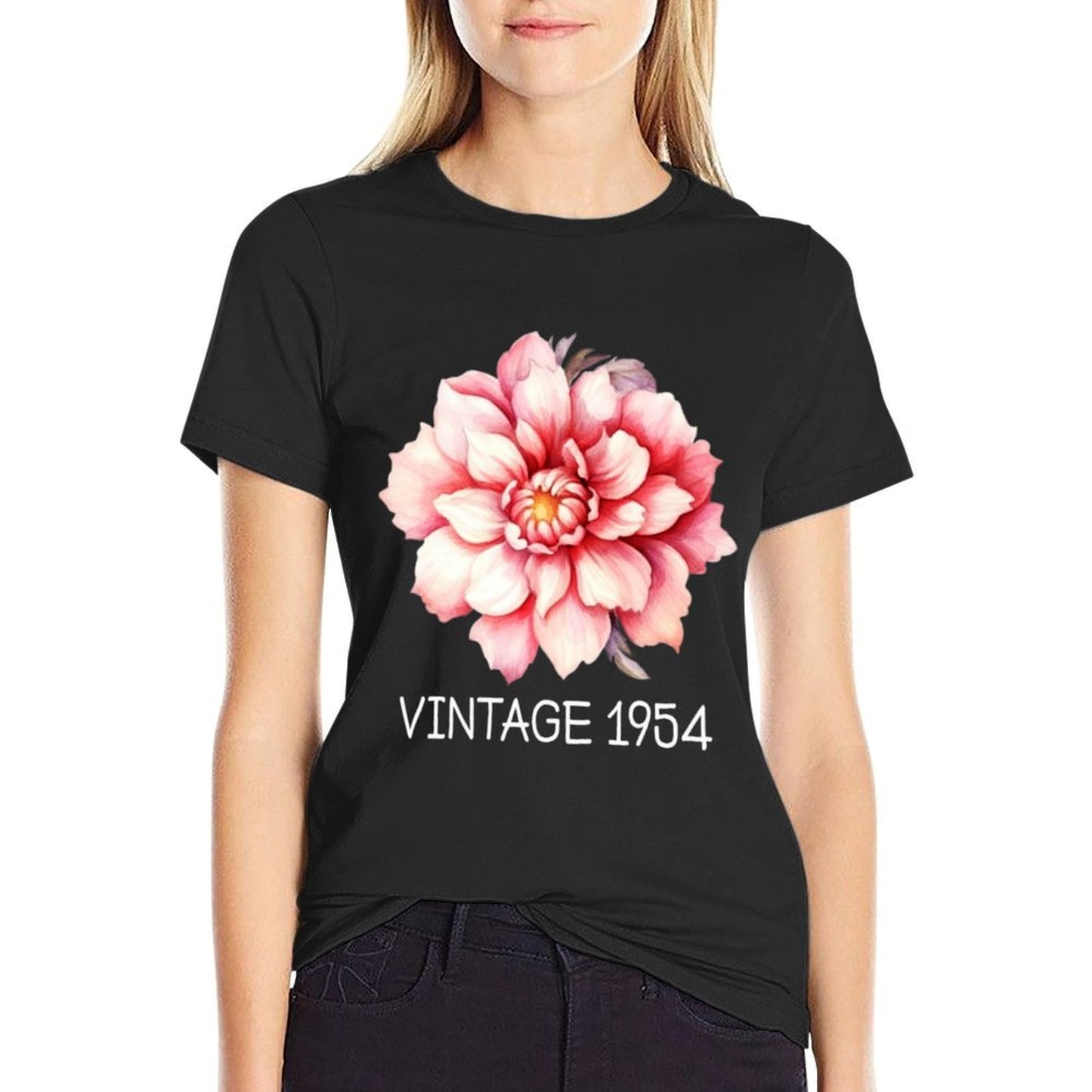 Vintage 1954 Classic Cherry Blossom Flower Art 70th Birthday Quick-drying T-Shirt