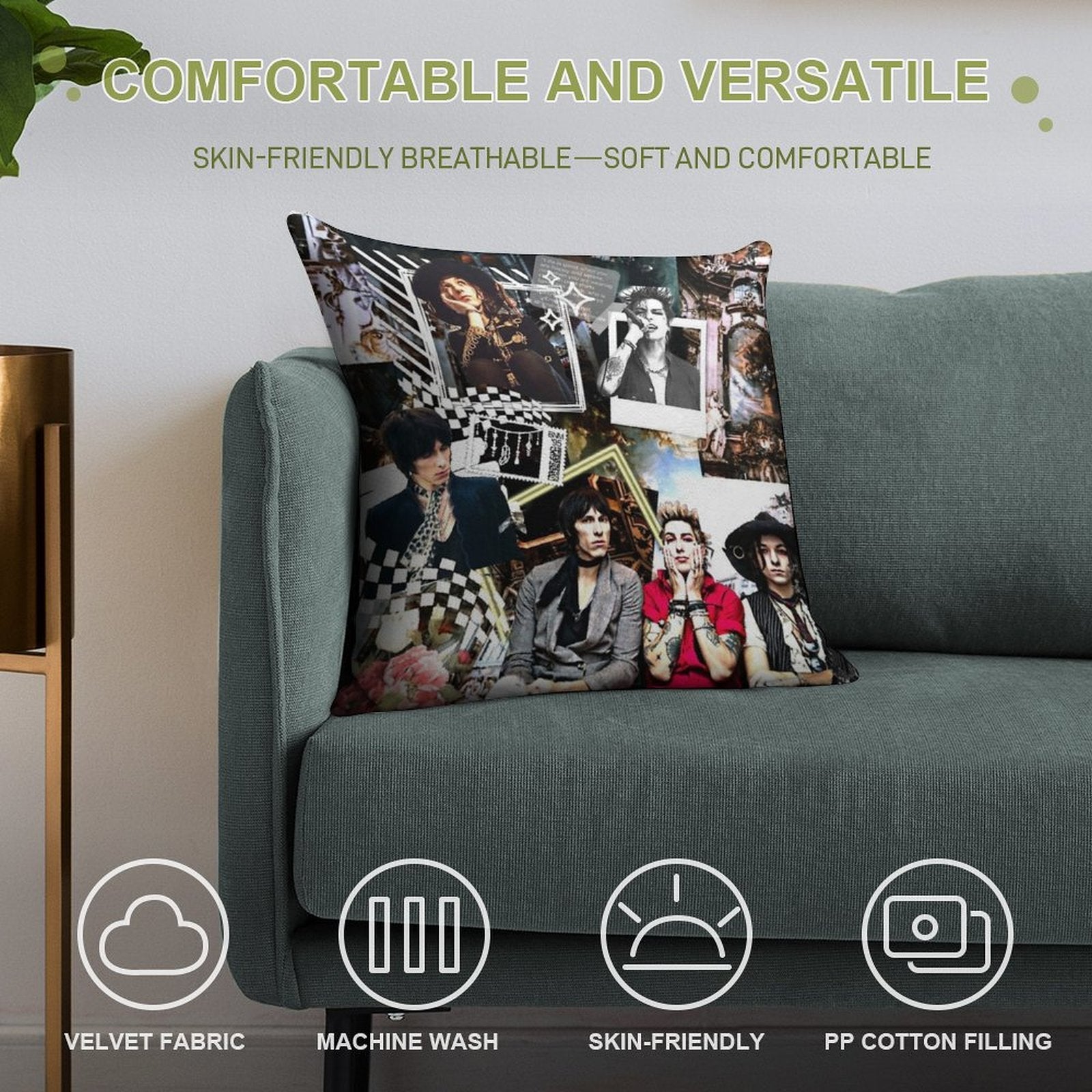 Palaye Royale Mix Up Soft Easy Maintenance Throw Pillow