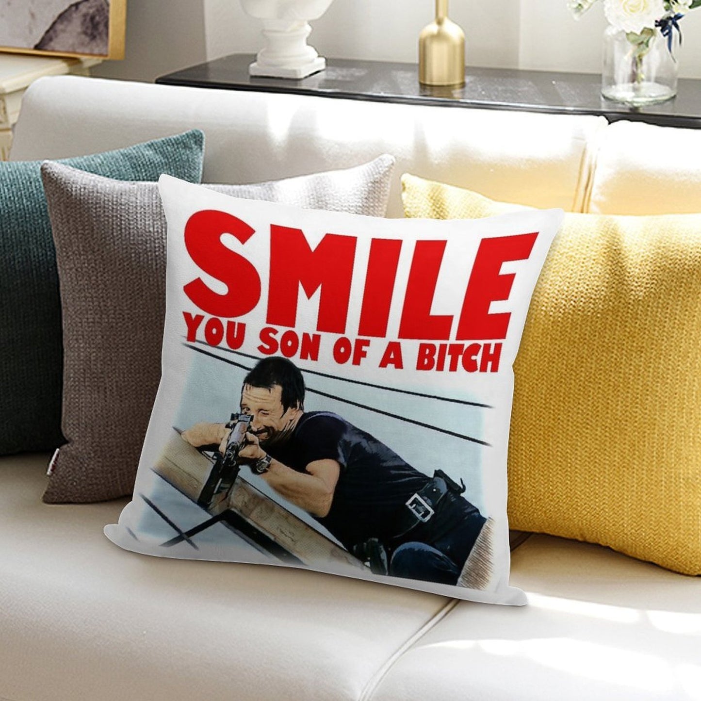 Smile Soft Warmth Comfort Throw Pillow