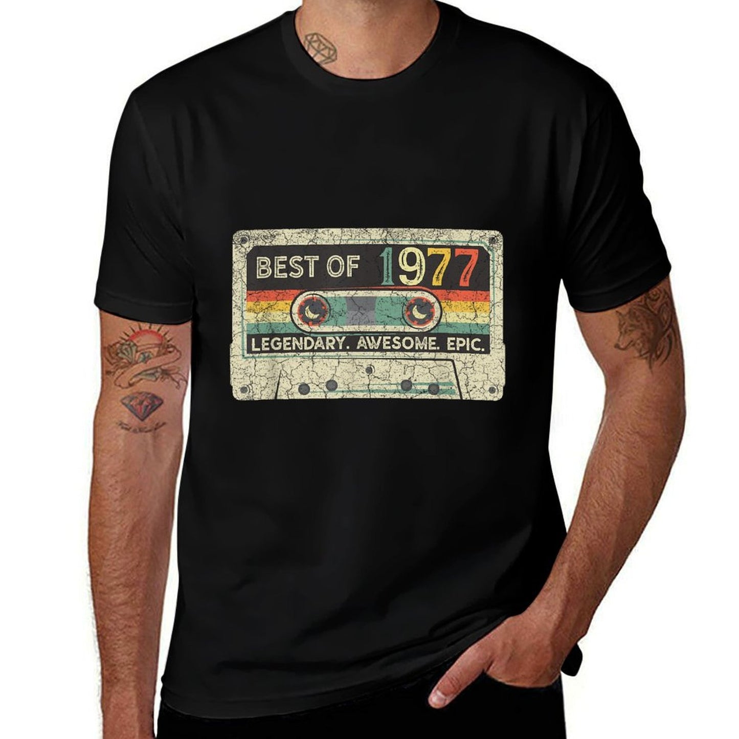 Vintage 1977 Limited Edition Cassette Tape 45th Birthday Wrinkle-resistant T-Shirt
