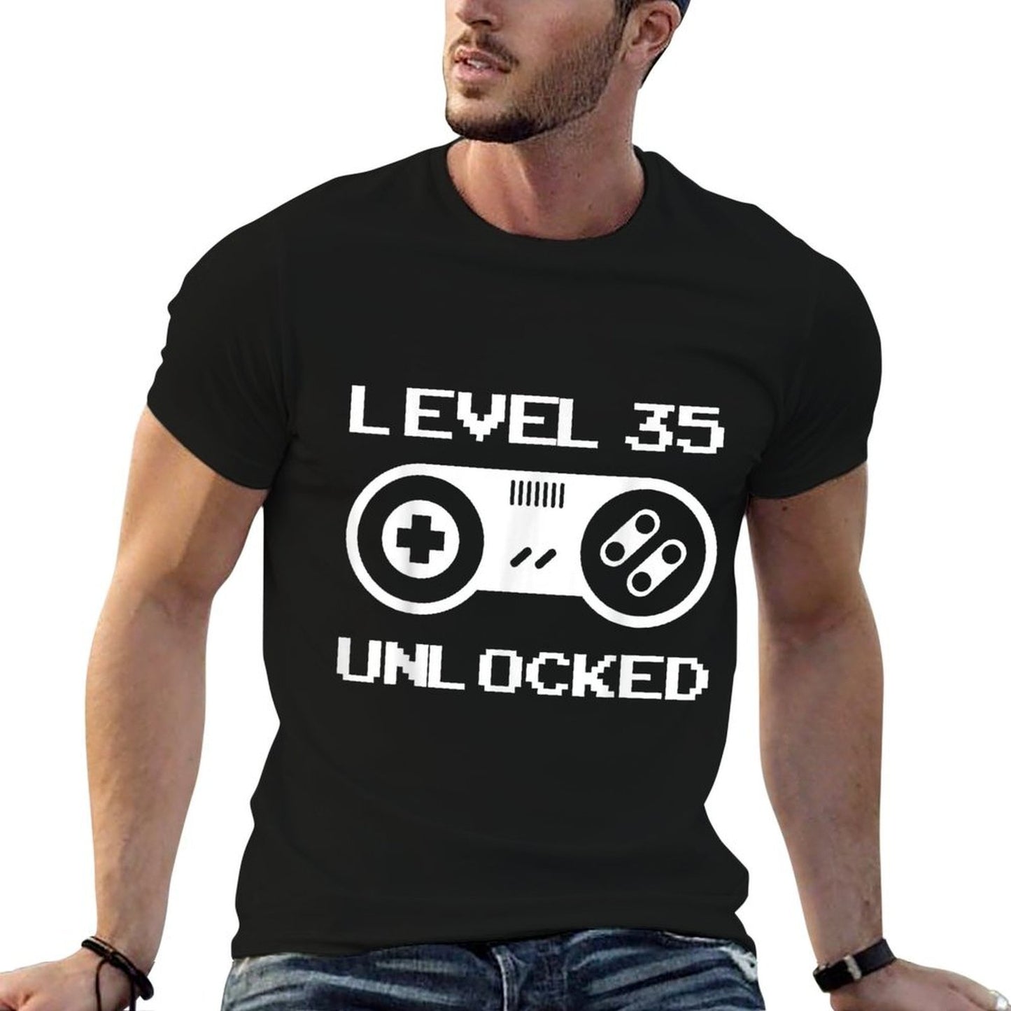 35th Birthday Gifts - Level 35 Unlocked Affordable Price T-Shirt