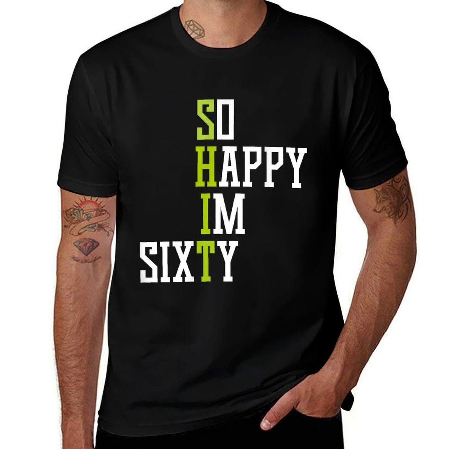 So Happy I'm Sixty 60 Year Old Gag Gift Funny 60th Birthday Eco-friendly Material T-Shirt